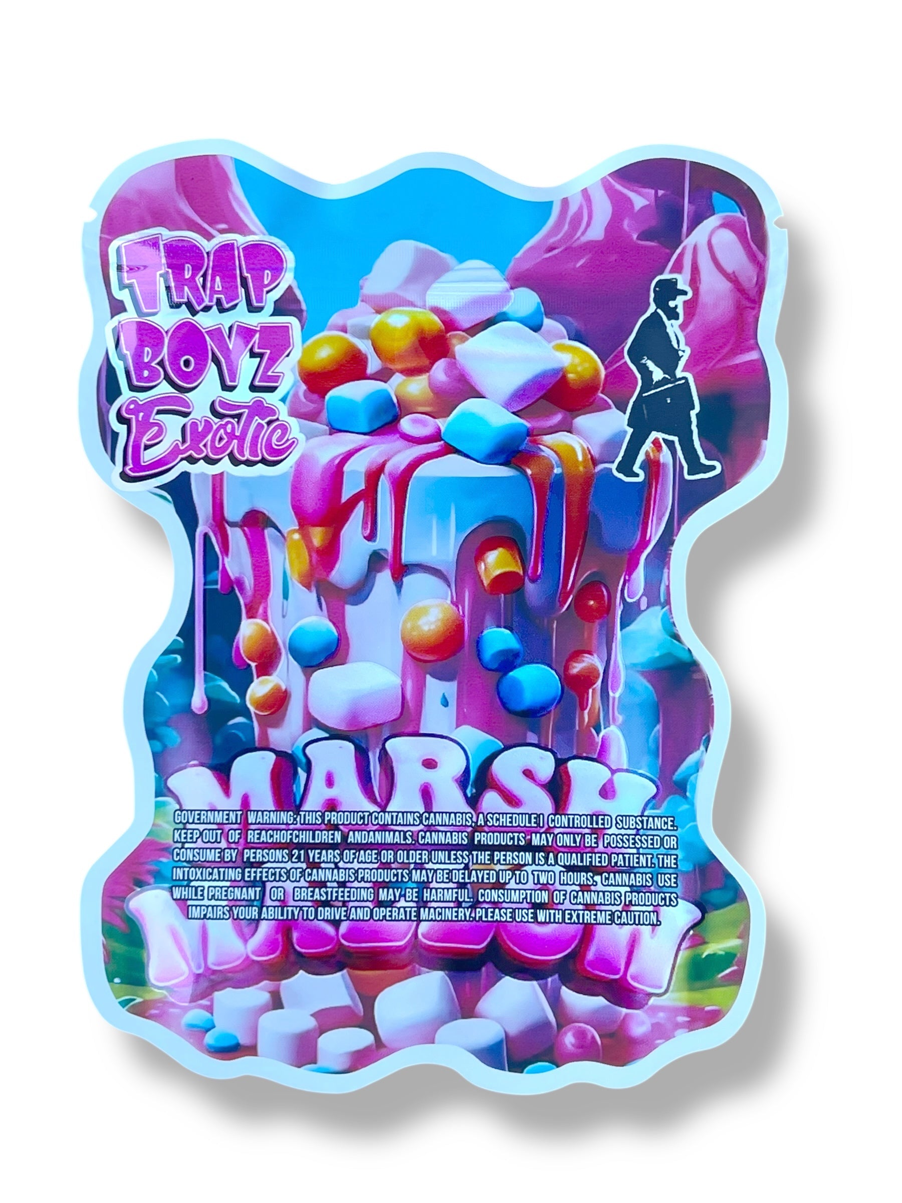 Marshmallow Trap Boyz Exotic Mylar Bag 3.5g shape bag
