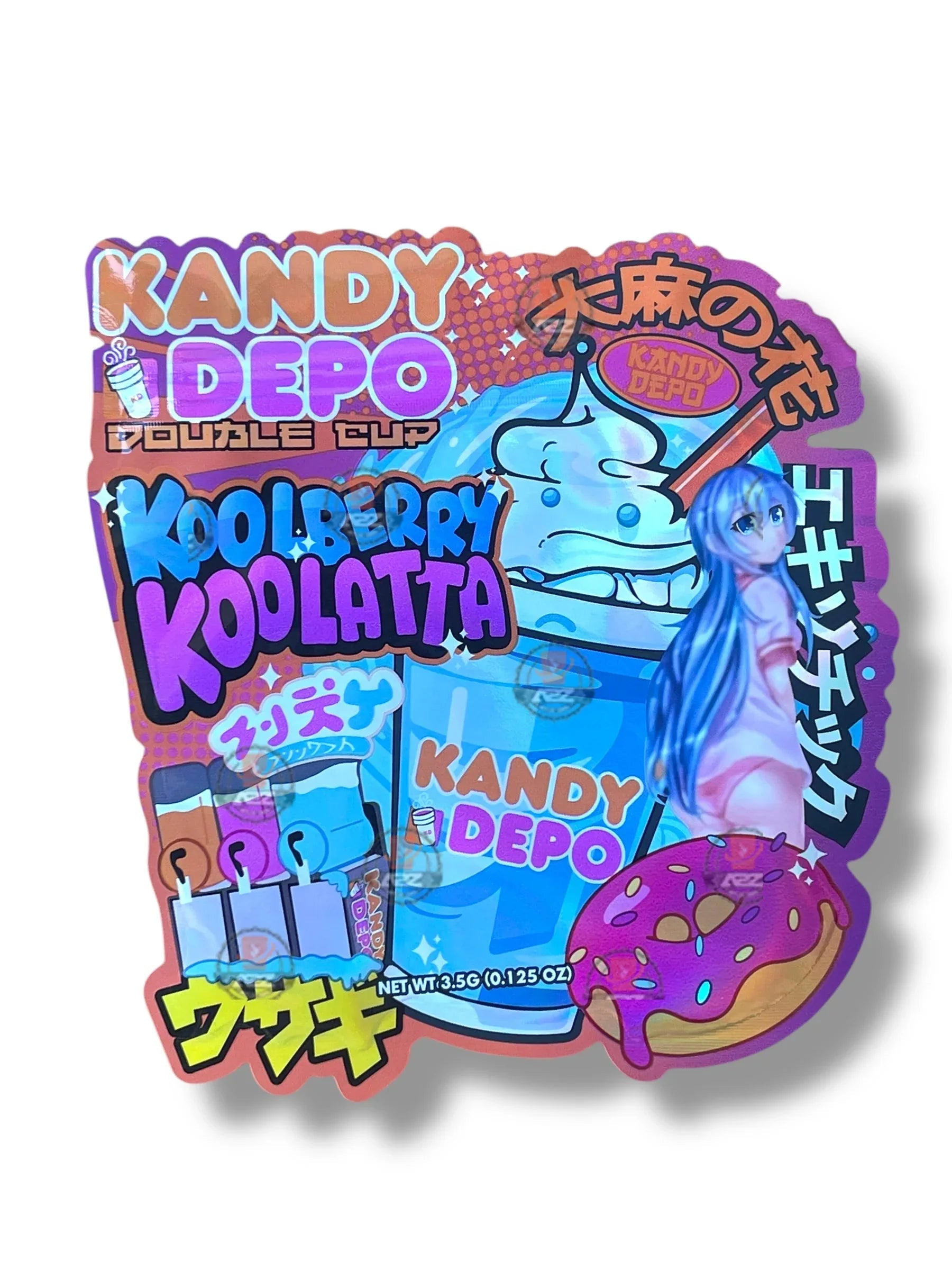 Kandy Depo Koolberry Koolatta Mylar Bag 3.5g shape bag - Black Unicorn Hub