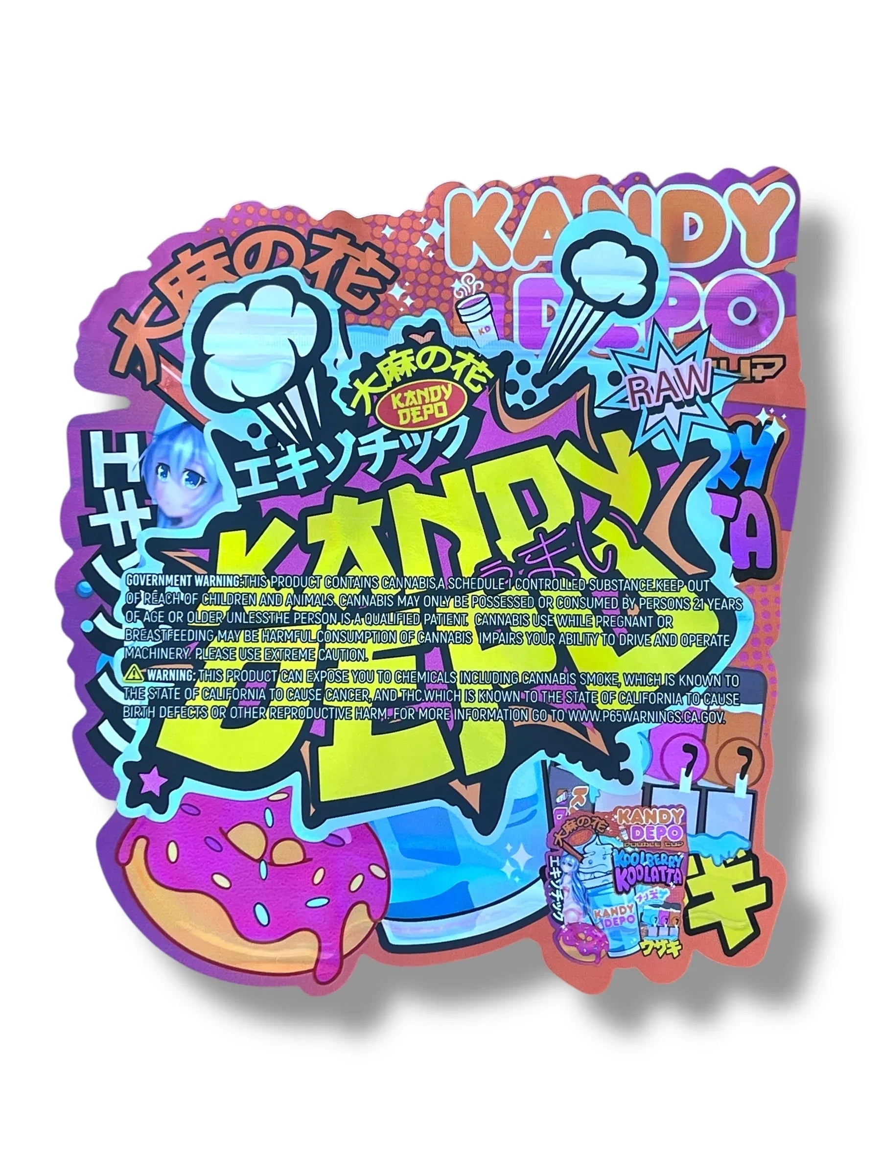 Kandy Depo Koolberry Koolatta Mylar Bag 3.5g shape bag - Black Unicorn Hub