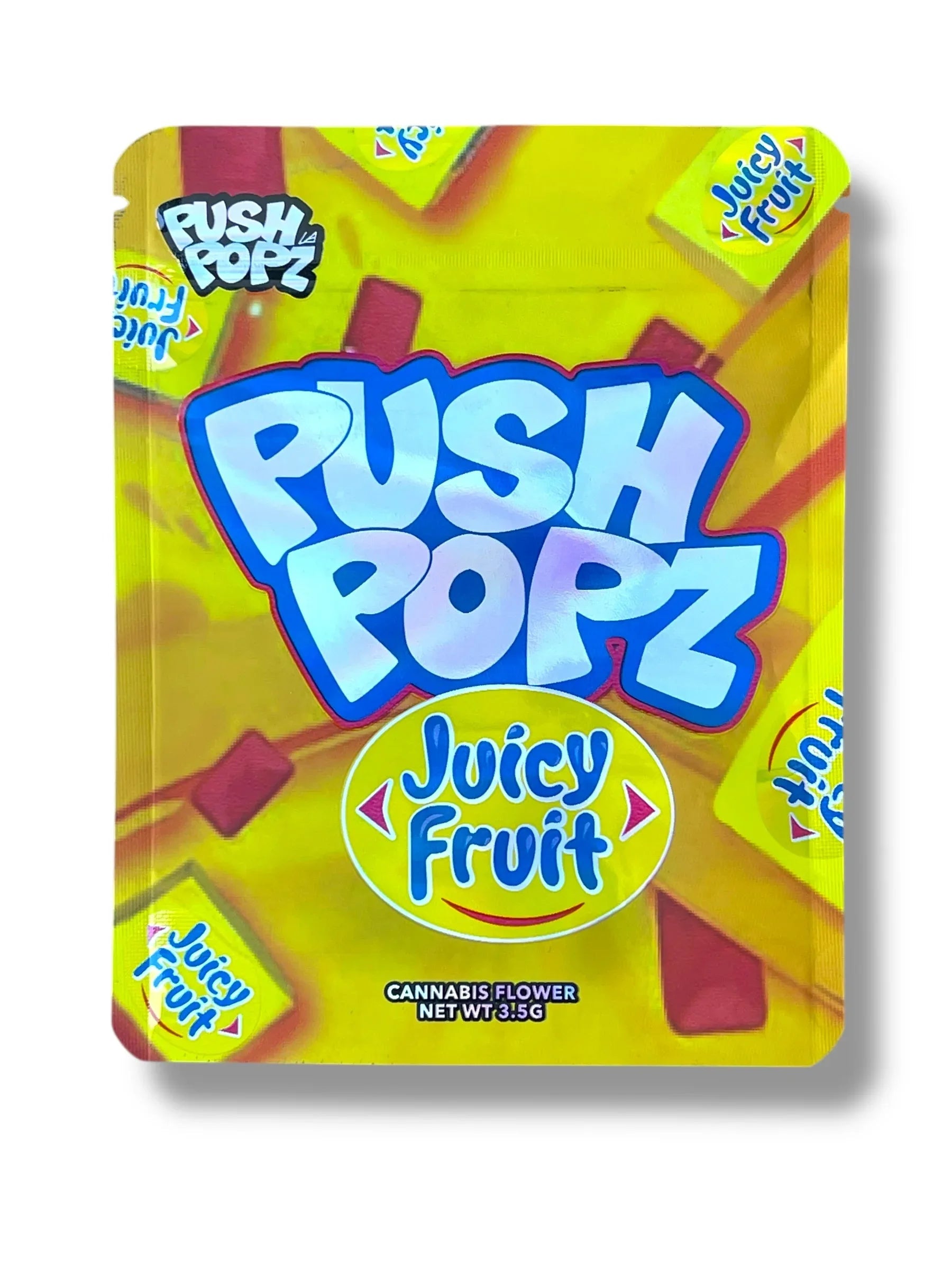 Push Pop Juicy Fruit 3.5g Mylar Bag- Packaging Only - Black Unicorn Hub