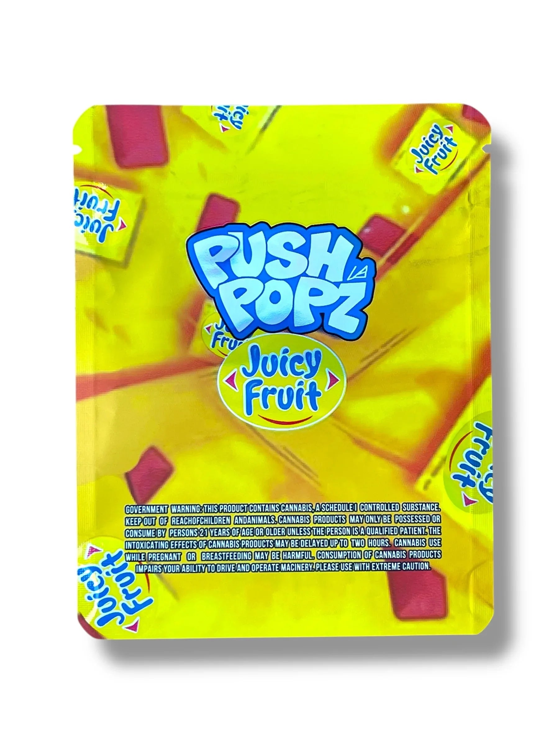Push Pop Juicy Fruit 3.5g Mylar Bag- Packaging Only - Black Unicorn Hub