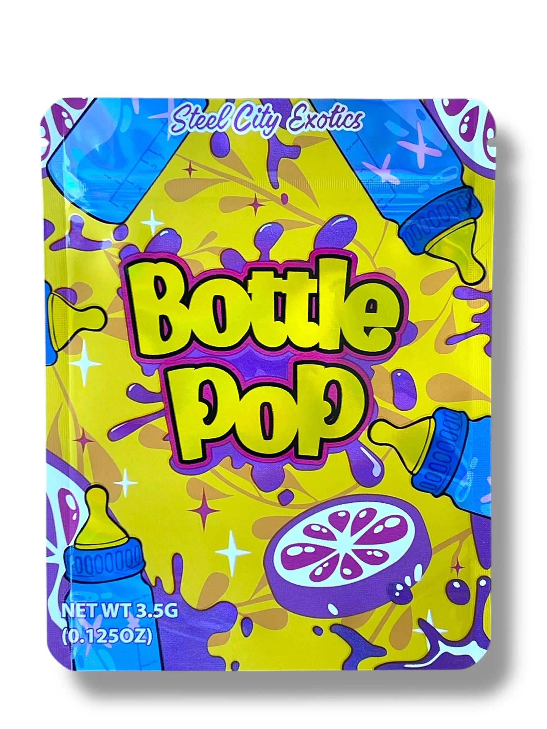 Bottle Pop of 3.5g Mylar Bag- Packaging Only - Black Unicorn Hub