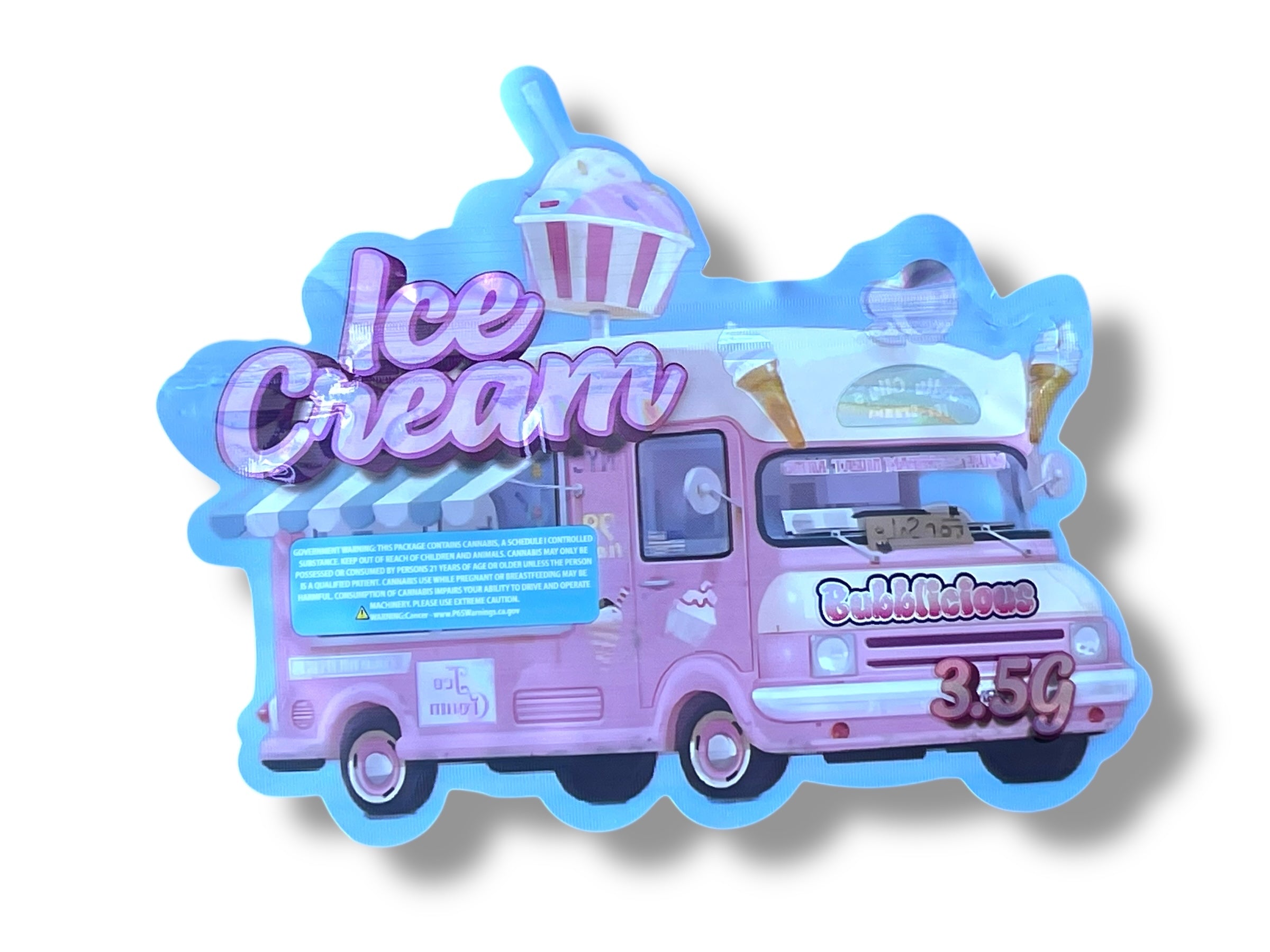Ice Cream Mylar Bag 3.5g shape bag
