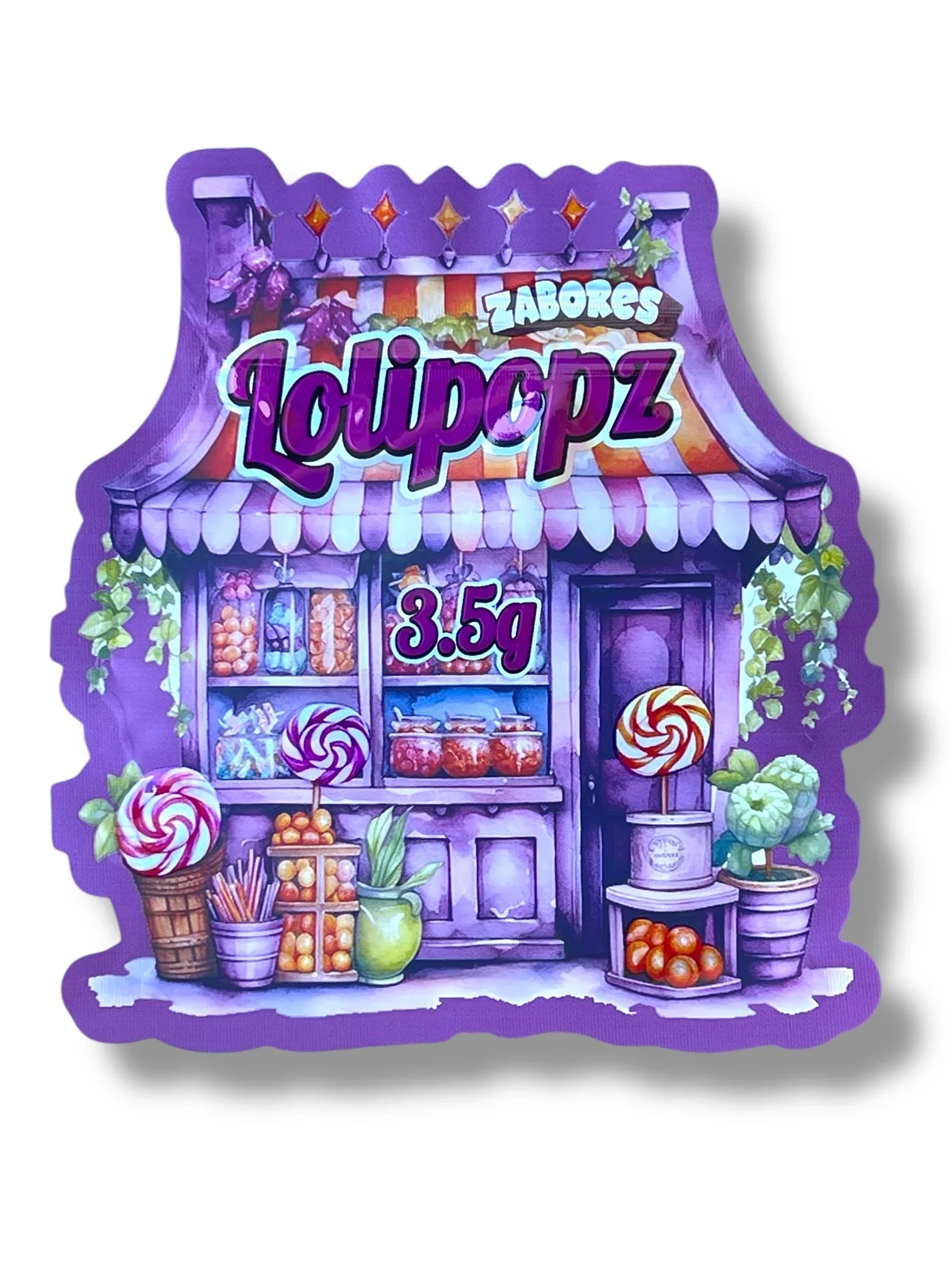 Zabores Lolipopz Mylar Bag 3.5g shape bag - Black Unicorn Hub