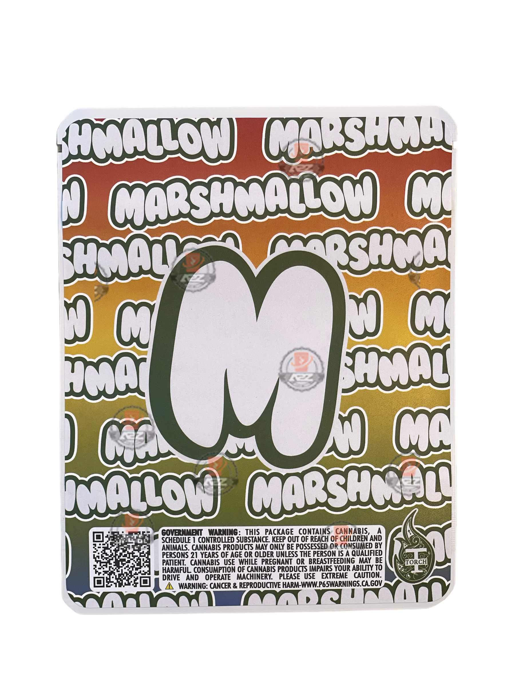 Sprinklez Marshmallow Mylar Bags 3.5g Sticker base Bag -With stickers and labels