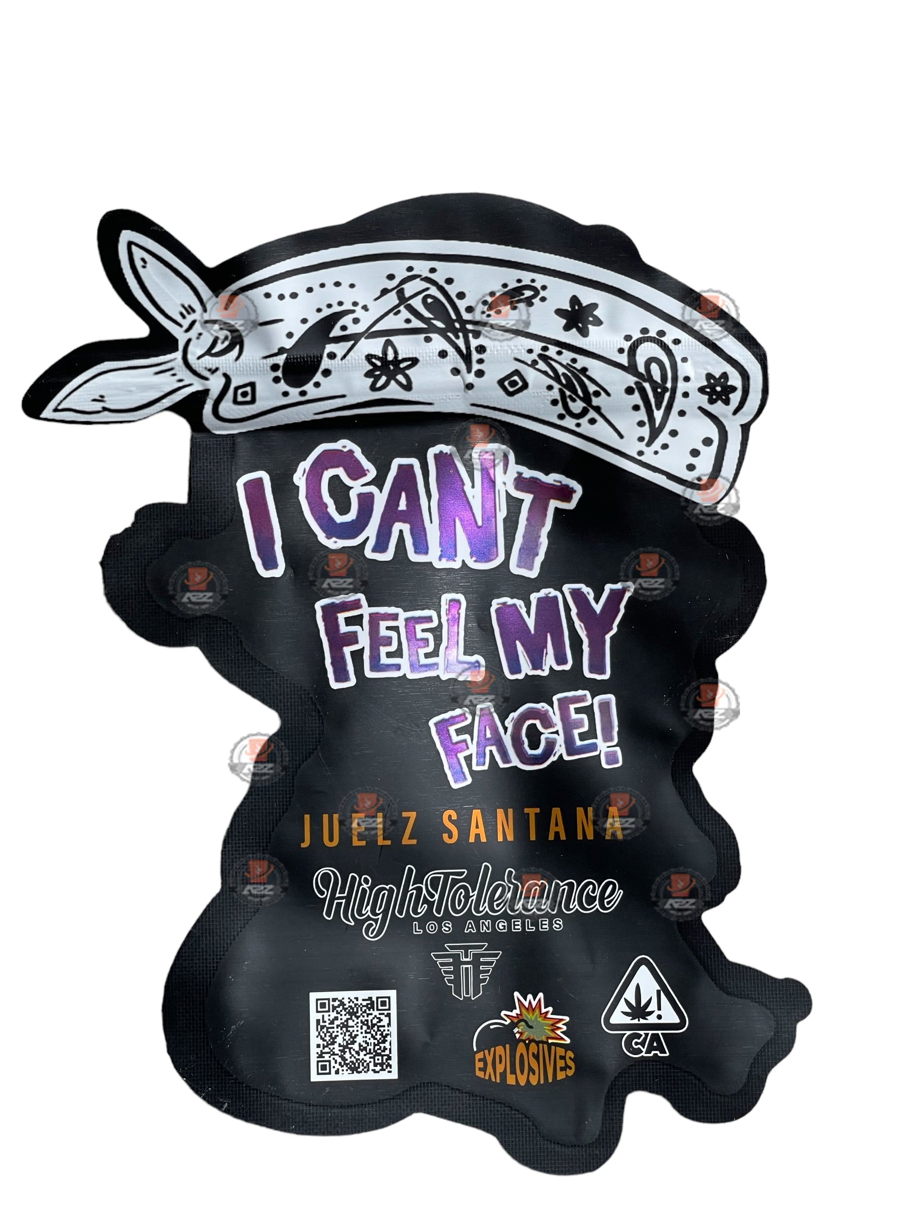 Disner Pack Baby I Can't Feel My Face Cut Out Mylar Bags 3.5g High Tolerance