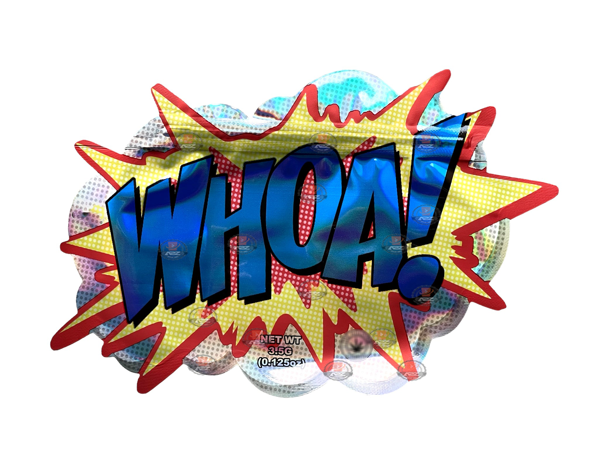 WHOA Lil Baby Cut Out Mylar Bags 3.5g Die Cut Holographic