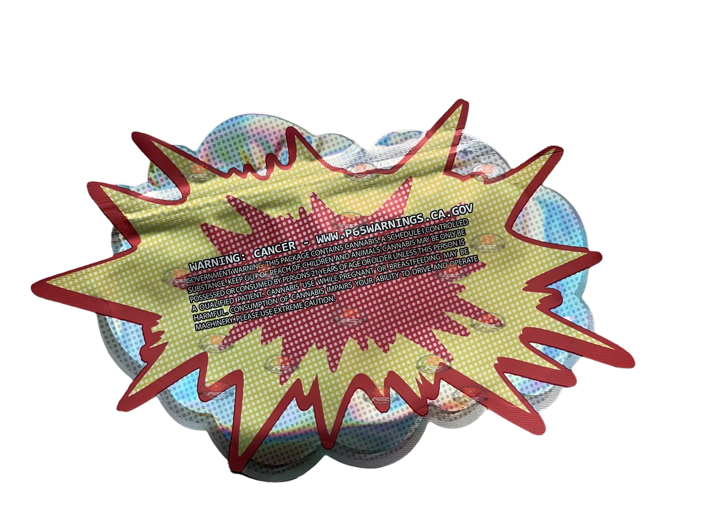 WHOA Lil Baby Cut Out Mylar Bags 3.5g Die Cut Holographic - Black Unicorn Hub