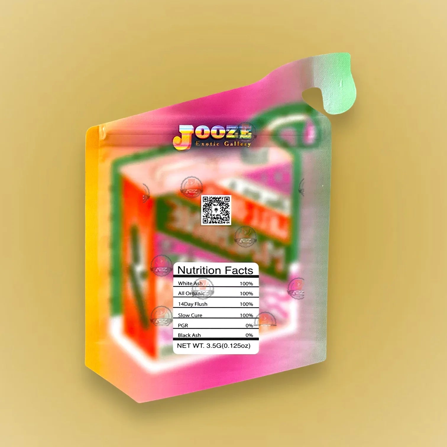 Gas Oiled Machine 3.5G Mylar Bags - Grease your Gears Cut Out-Holographic - Black Unicorn Hub