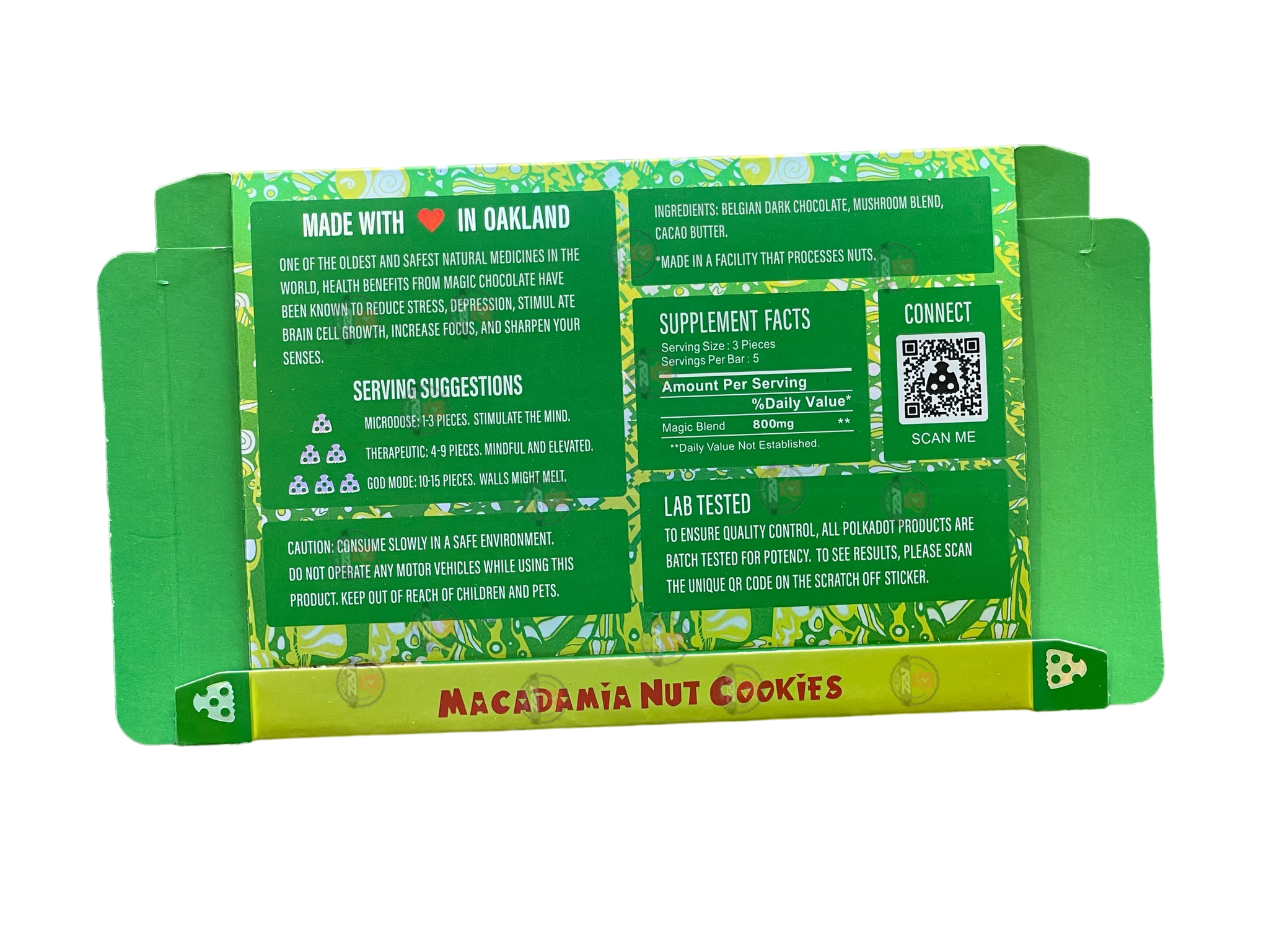 Polkadot Packaging Macadamia Nut Cookies (Master Box Included) Packaging Only