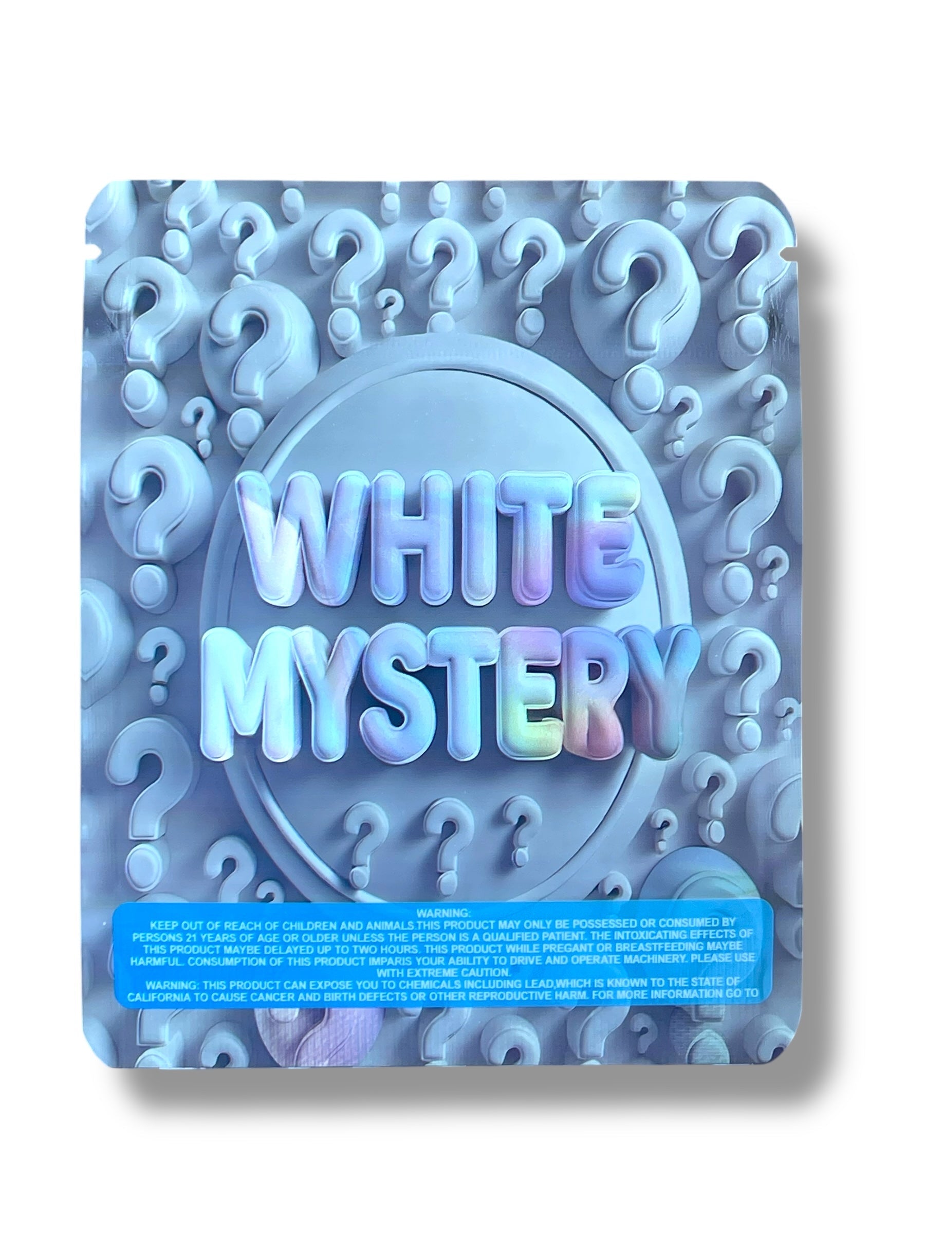 White Mystery 3.5g Mylar Bag- Packaging Only