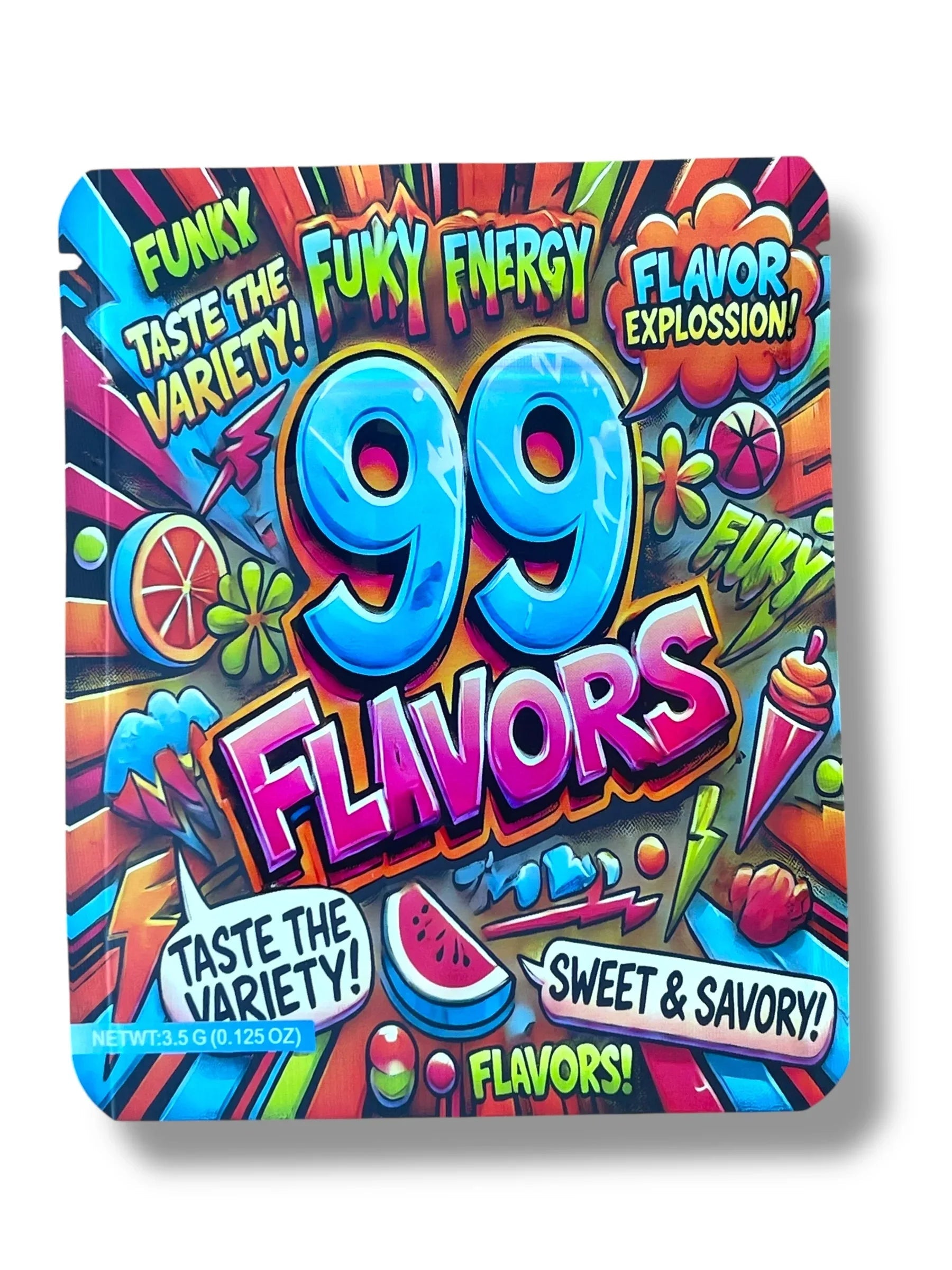 99 Flavors 3.5g Mylar Bag- Packaging Only - Black Unicorn Hub