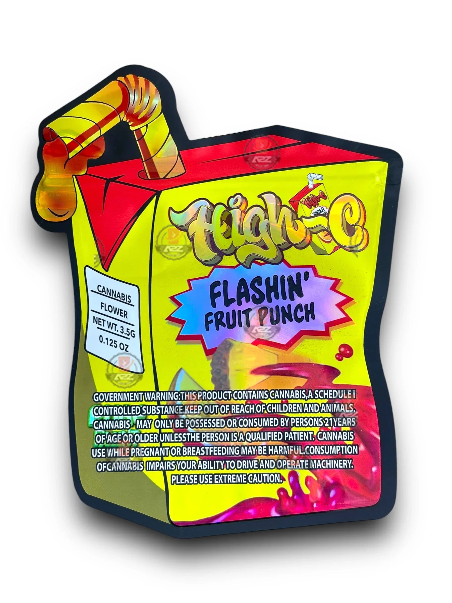 High C Flashing Fruit Punch Mylar Bags 3.5g Holographic - Black Unicorn Hub