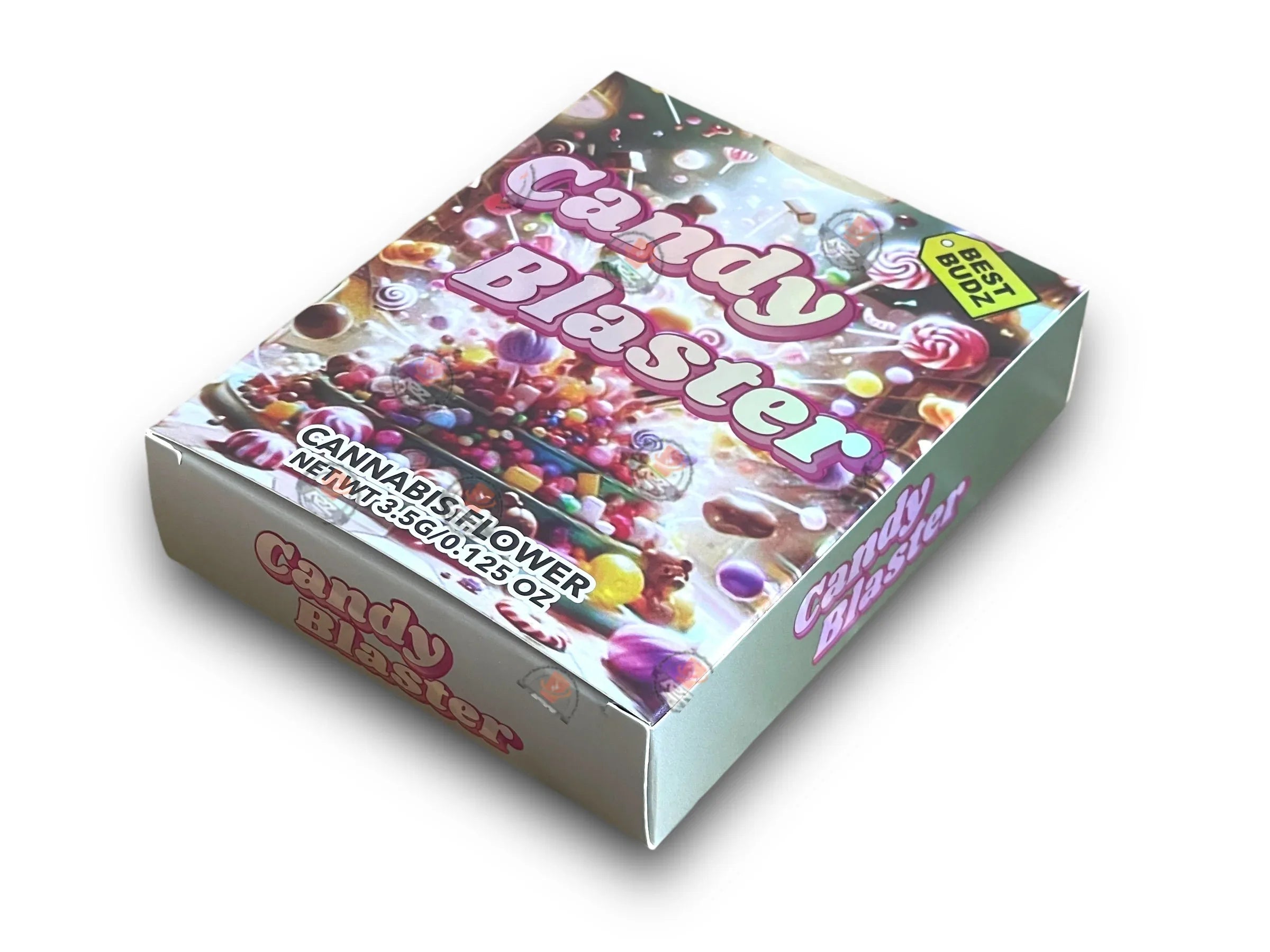 Best Budz Candy Blaster Mylar Bags with Boxes 3.5g Box Packaging Holographic - Black Unicorn Hub