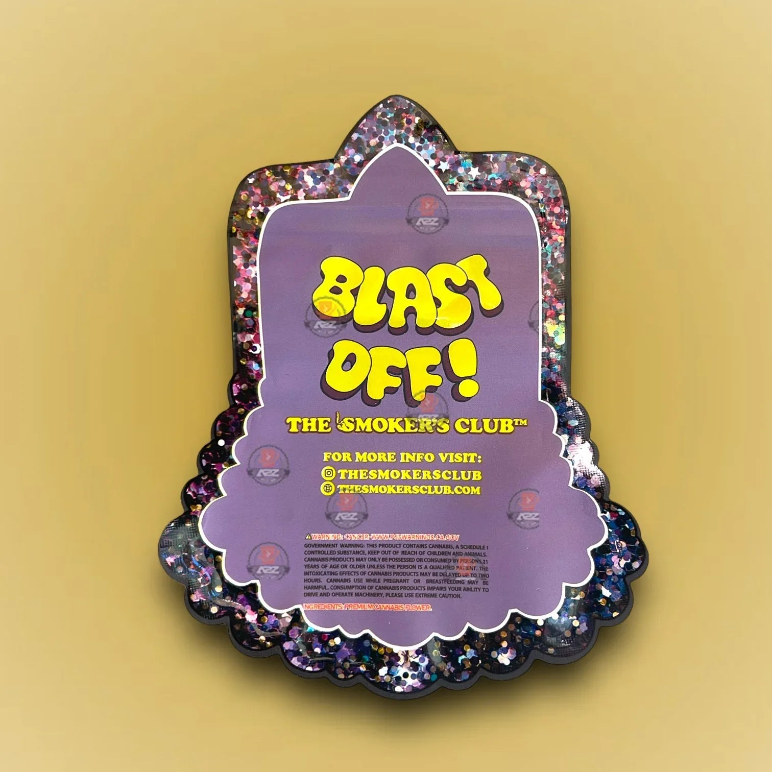 Blast OFF 3.5G Mylar Bags -The Smokers Club- Packaging Only - Black Unicorn Hub