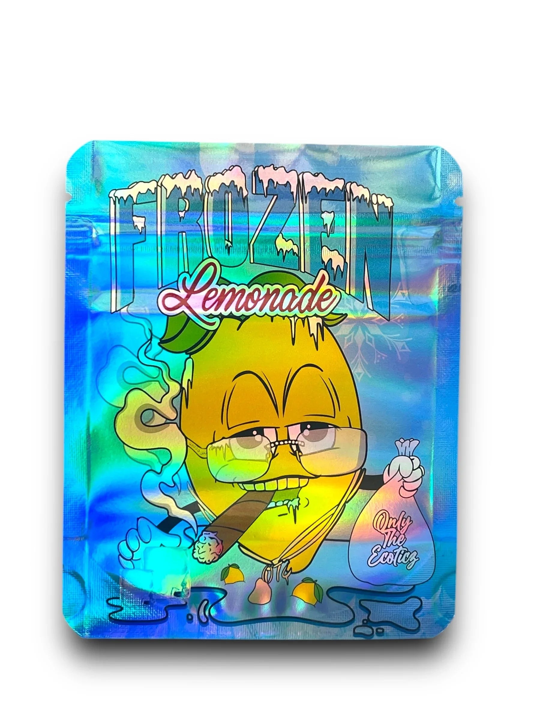 Frozen Lemonade Mylar Bags 3.5g Holographic Only the Exotics - Black Unicorn Hub