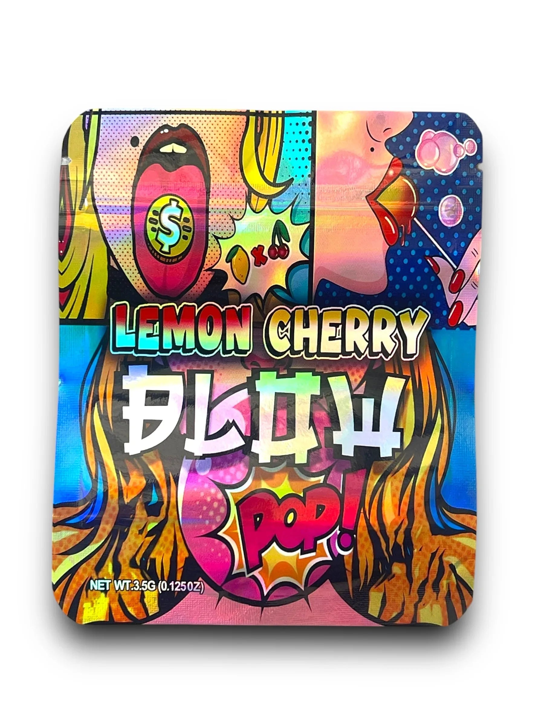 Lemon Cherry Blow POP Mylar Bags 3.5g Holographic - Black Unicorn Hub