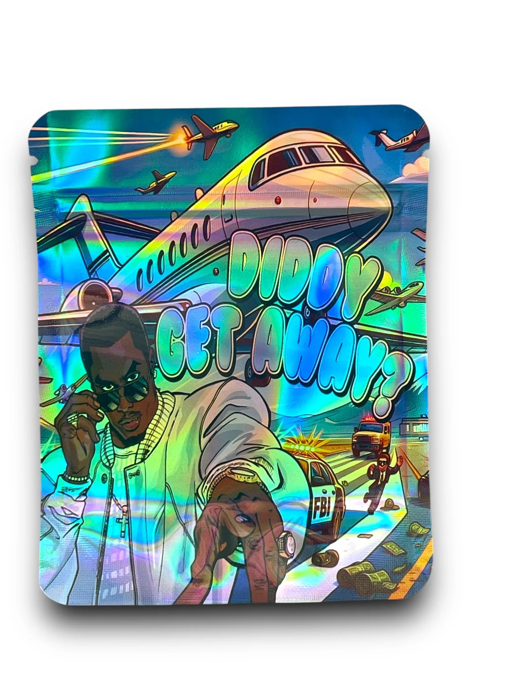 Diddy Get Away? Mylar Bags 3.5g Holographic - Black Unicorn Hub