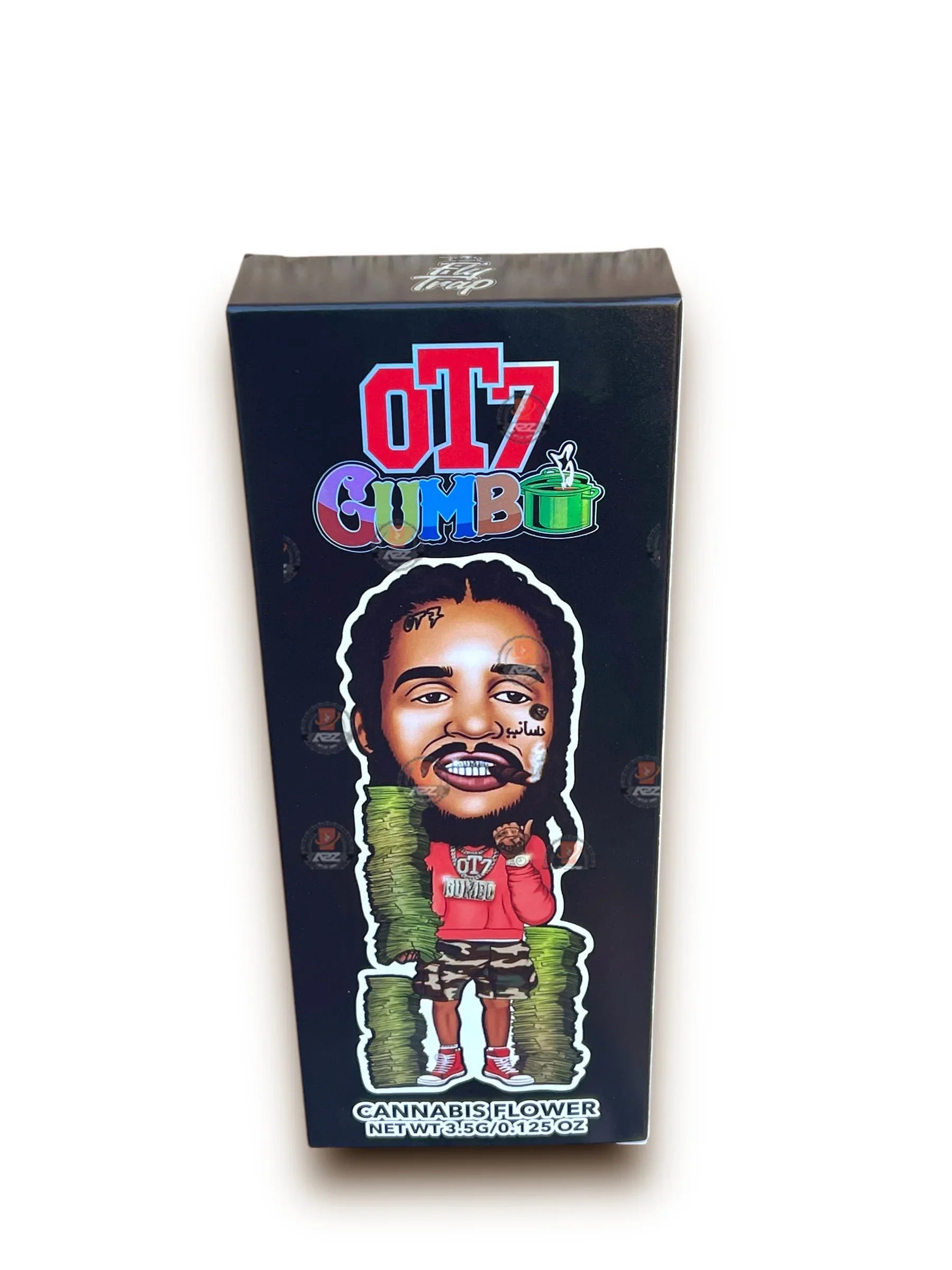 0T7 Quanny Gumbo Mylar Bags with Boxes 3.5g Box Packaging Holographic Fly Trap - Black Unicorn Hub