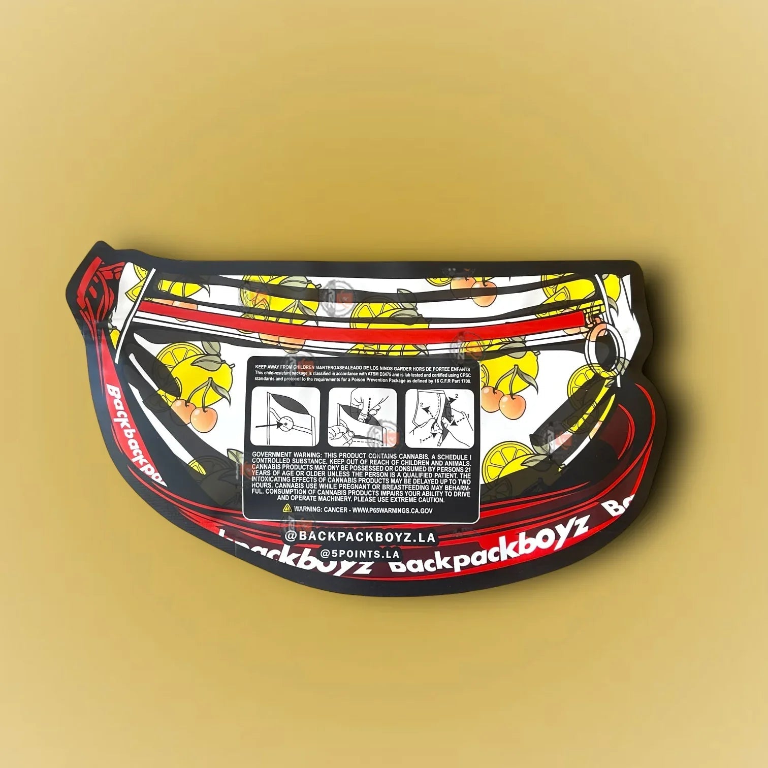 White Cherry Gelato 7 G Mylar Bags Backpack Boyz - Black Unicorn Hub