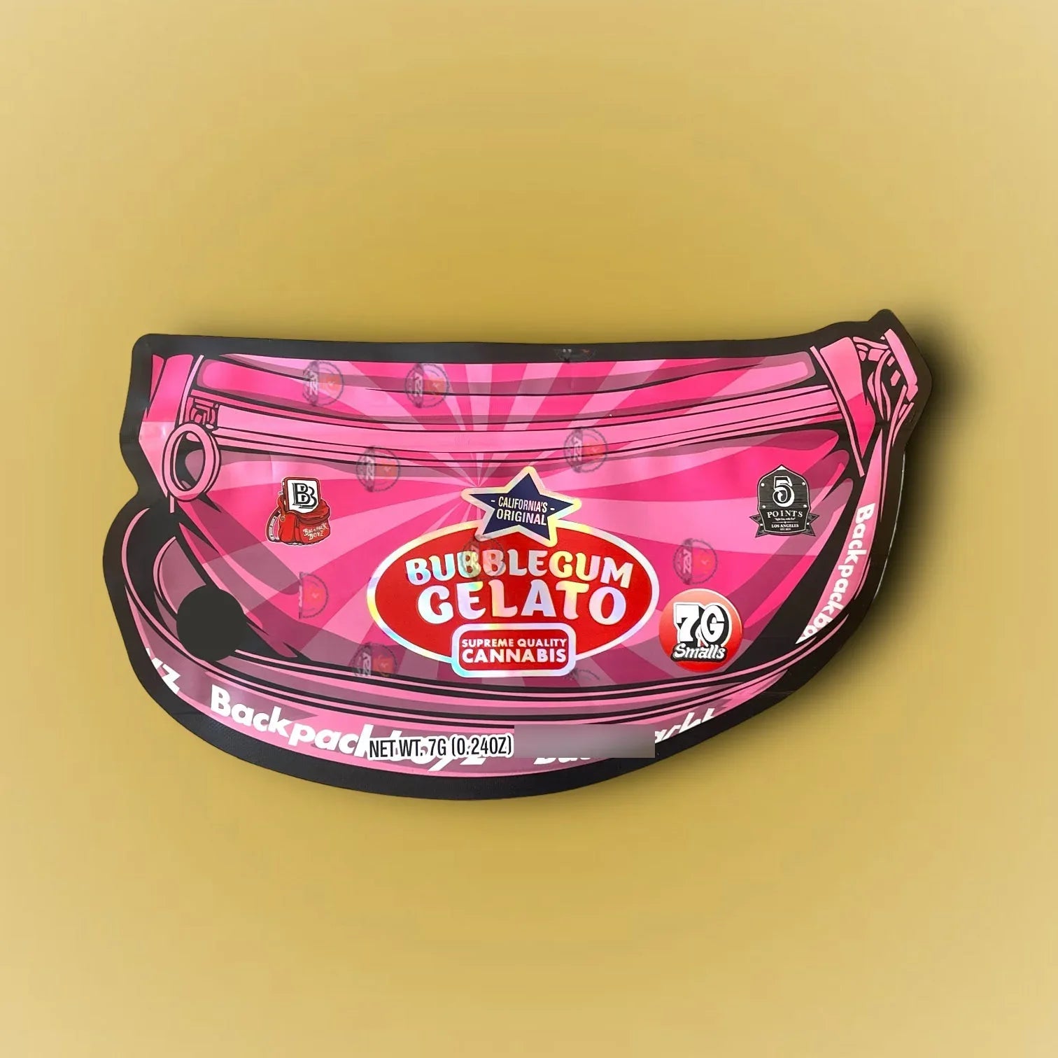 Bubblegum Gelato 7 G Mylar Bags Backpack Boyz - Black Unicorn Hub