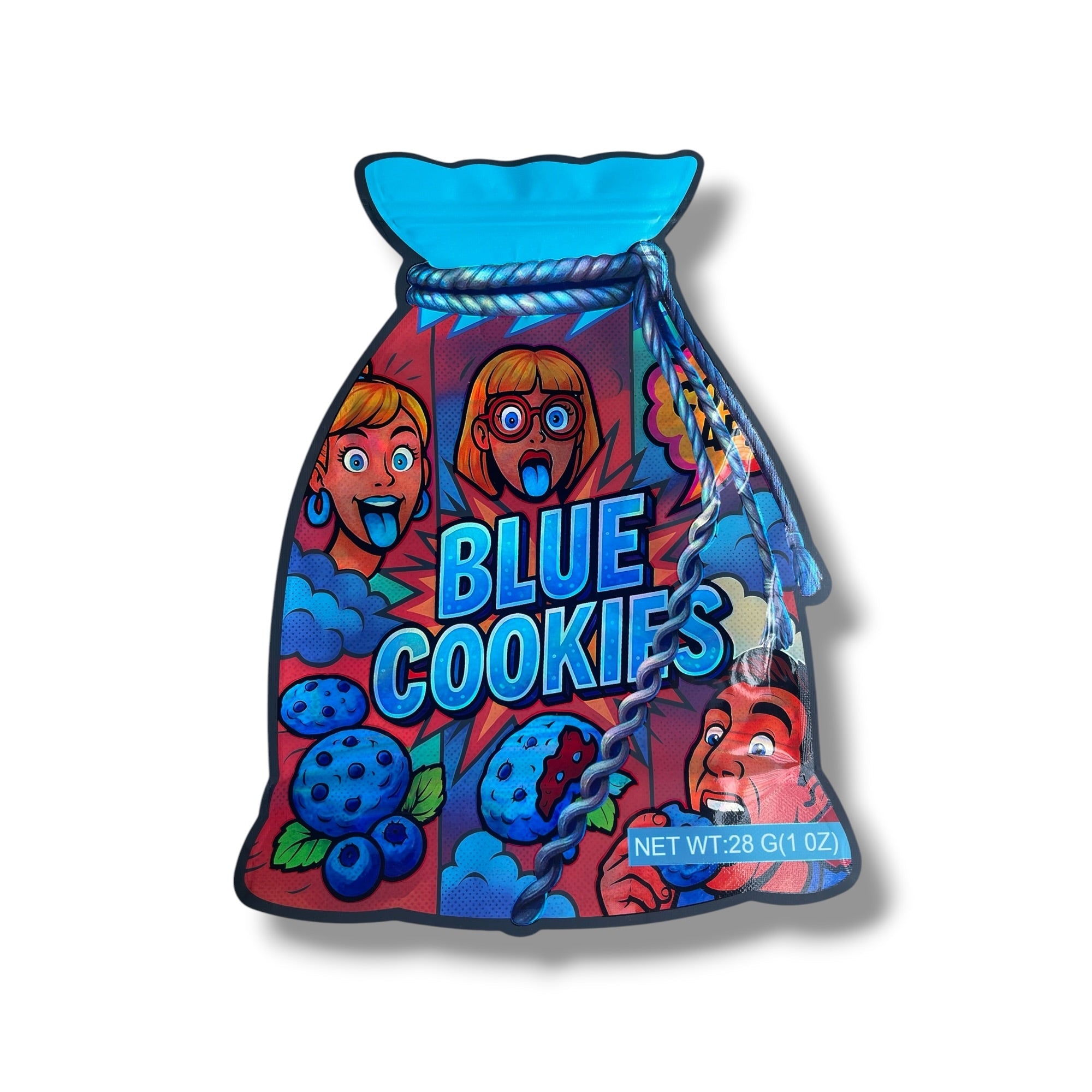 Blue Cookies 1 OZ 28G empty Mylar bag 1 ounce (50 Count)