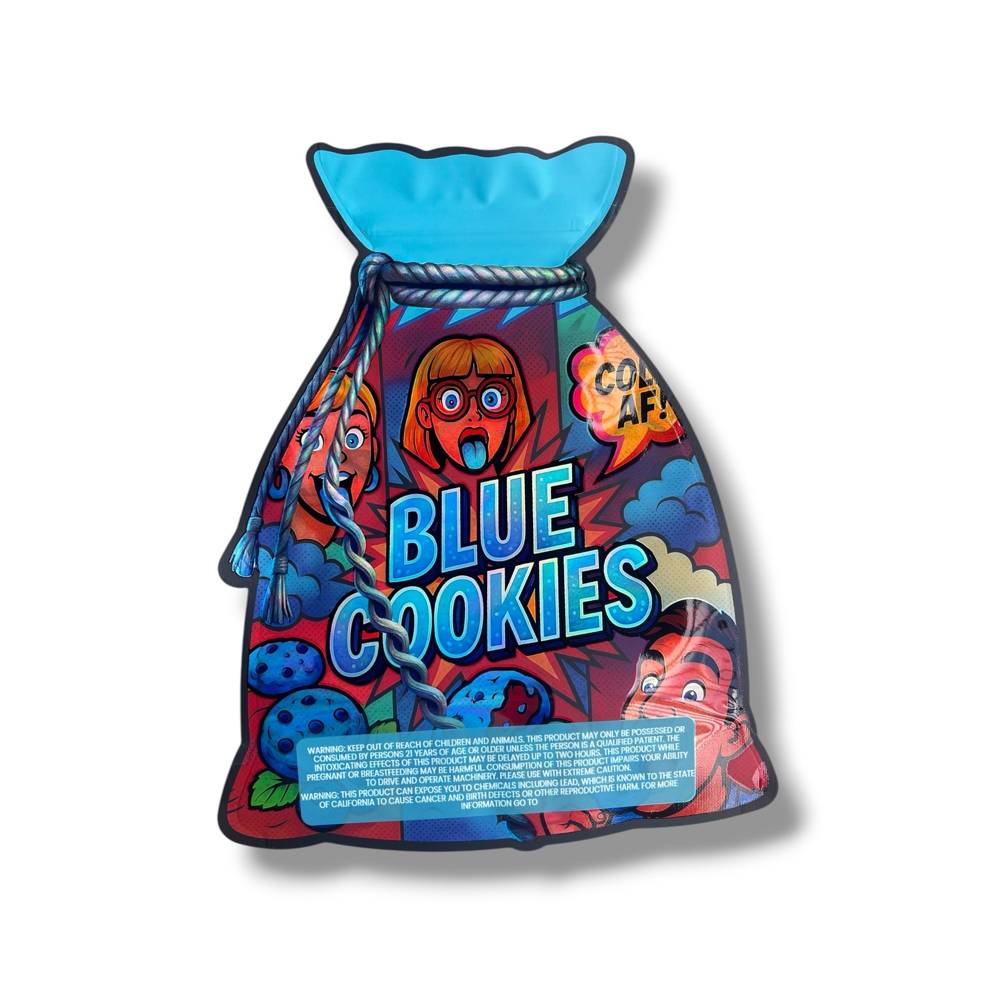 Blue Cookies 1 OZ 28G empty Mylar bag 1 ounce (50 Count)