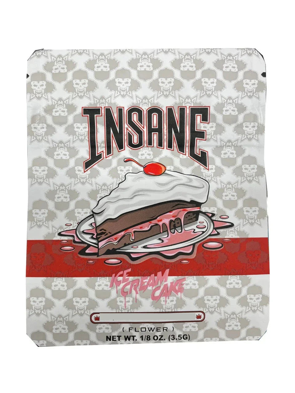 Insane Ice Cream Cake Mylar zip lock bag 3.5G - Black Unicorn Hub