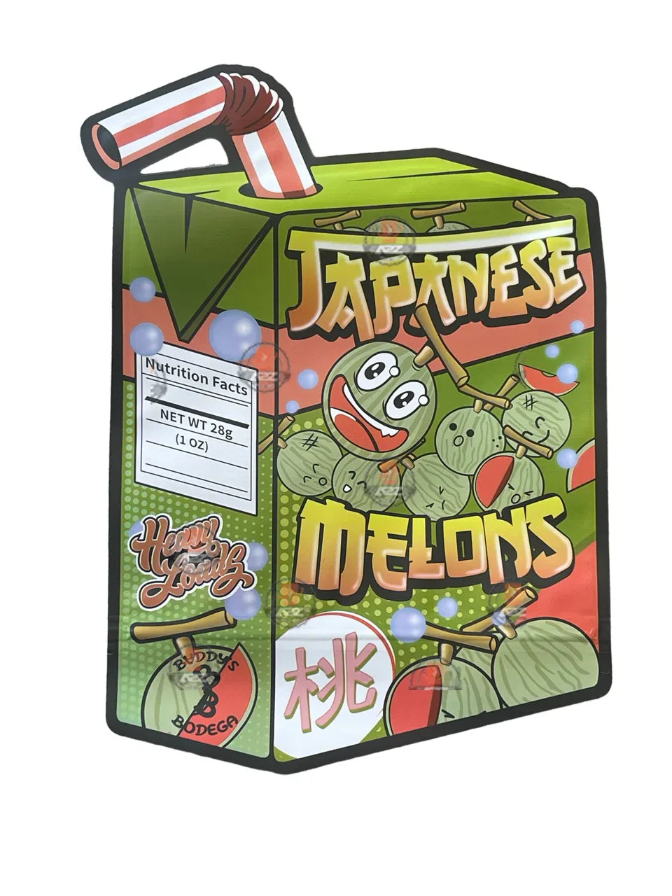 Japanese Melon Mylar Bag 1 OZ 28G (50 Count)
