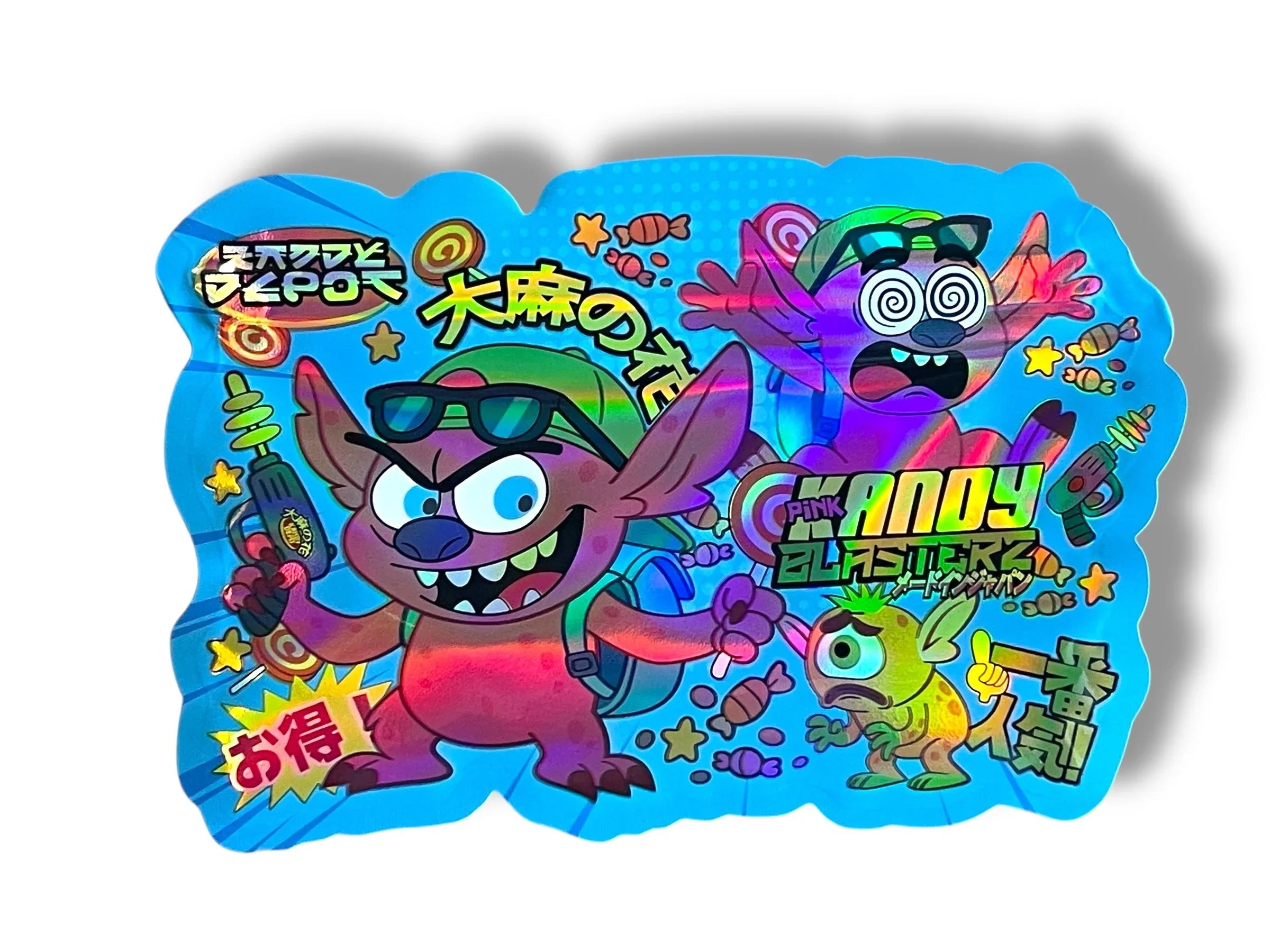 Kandy Blasters Mylar Bag 3.5g shape bags Kandy Depot - Black Unicorn Hub