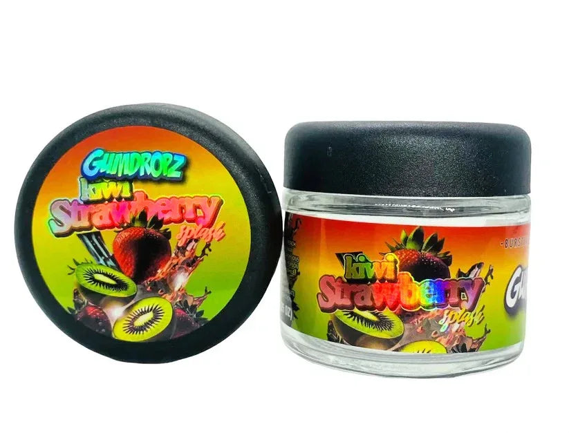 Kiwi Strawberry Splash Sprinklez 3.5g Glass Jars with Holographic Stickers - Black Unicorn Hub