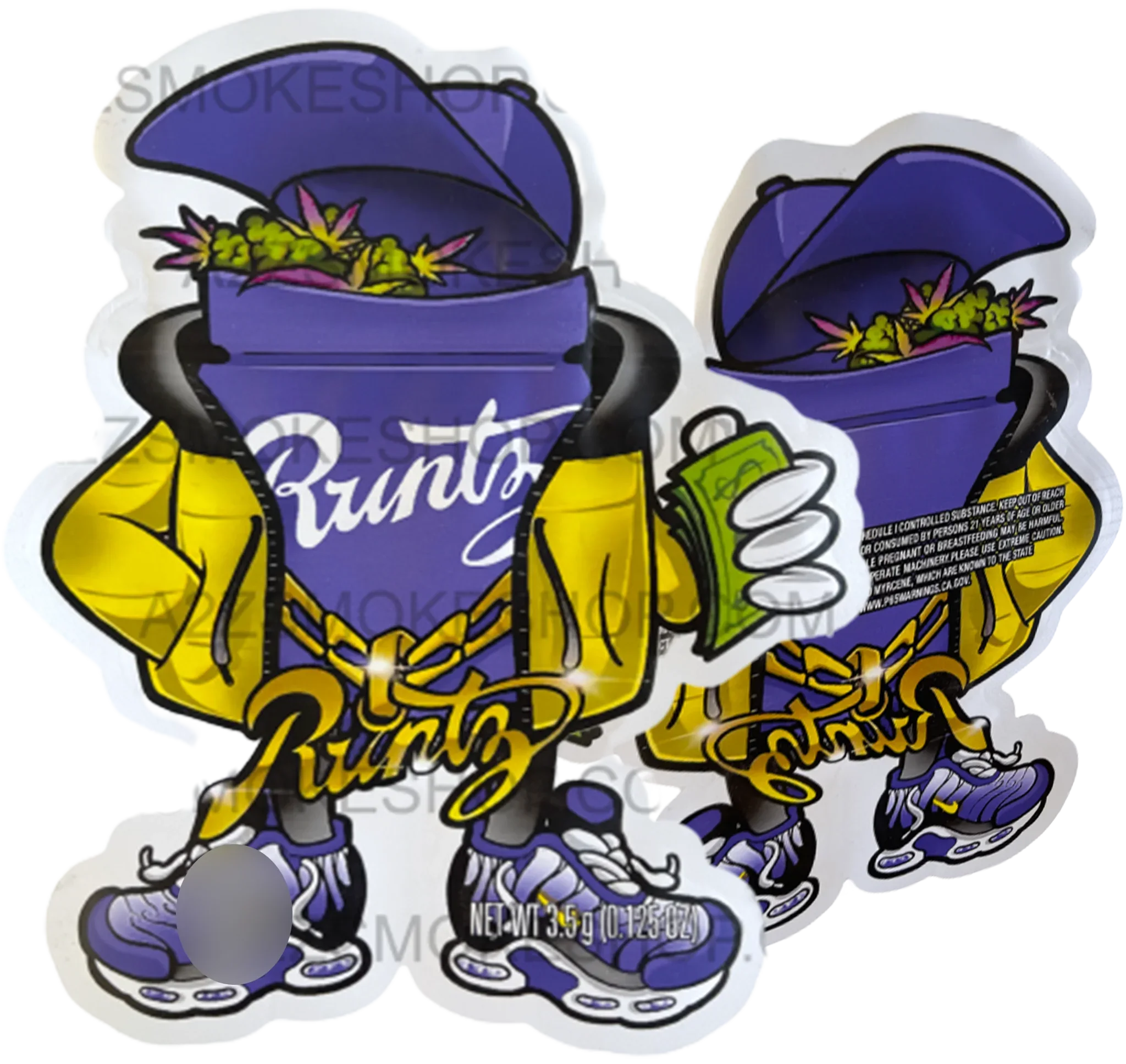 cut out Mylar bag 3.5g Packaging Only - Black Unicorn Hub