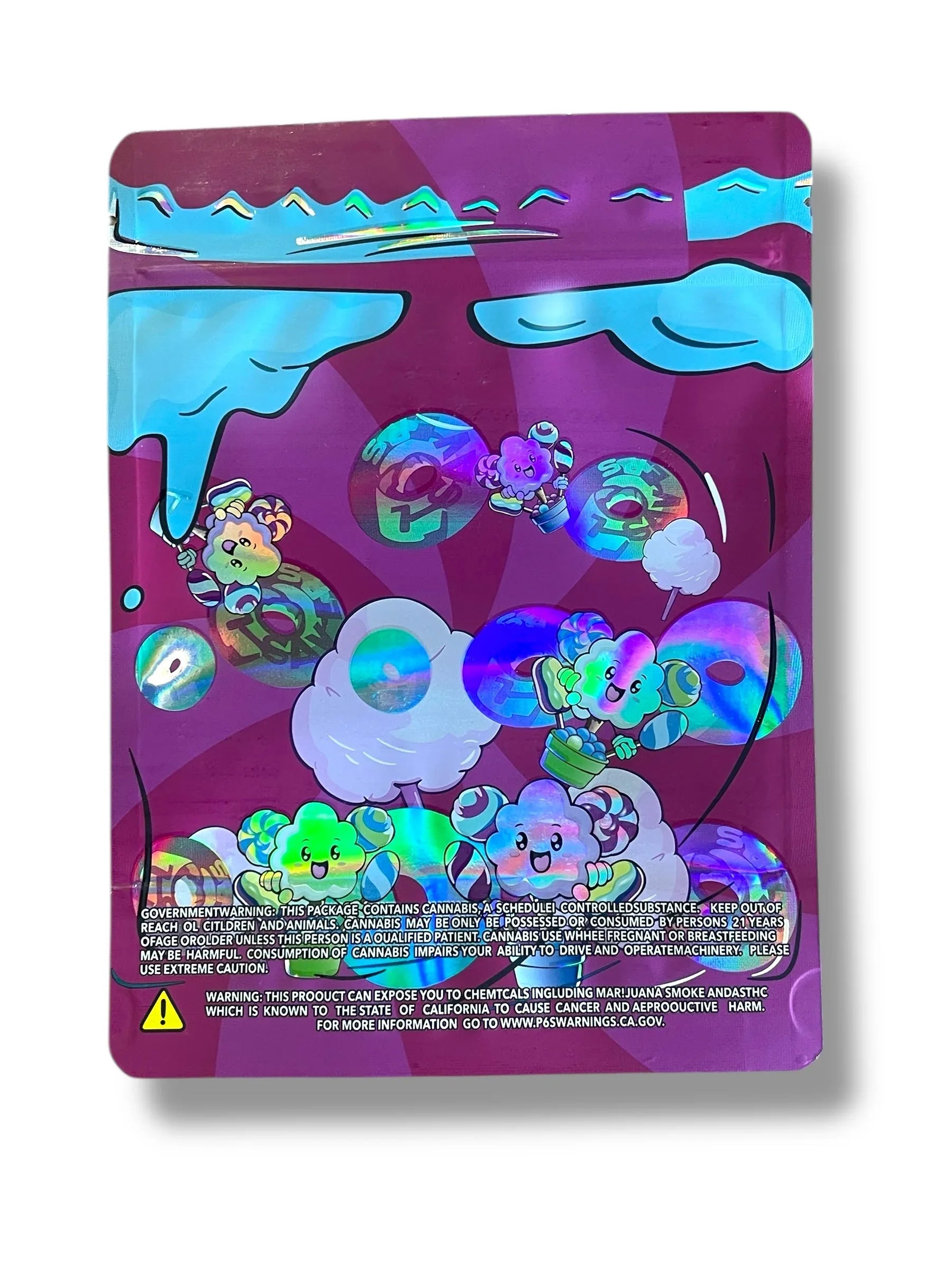 Cotton Candy 1 OZ 28G empty Mylar bag 1 ounce (50 Count) - Black Unicorn Hub