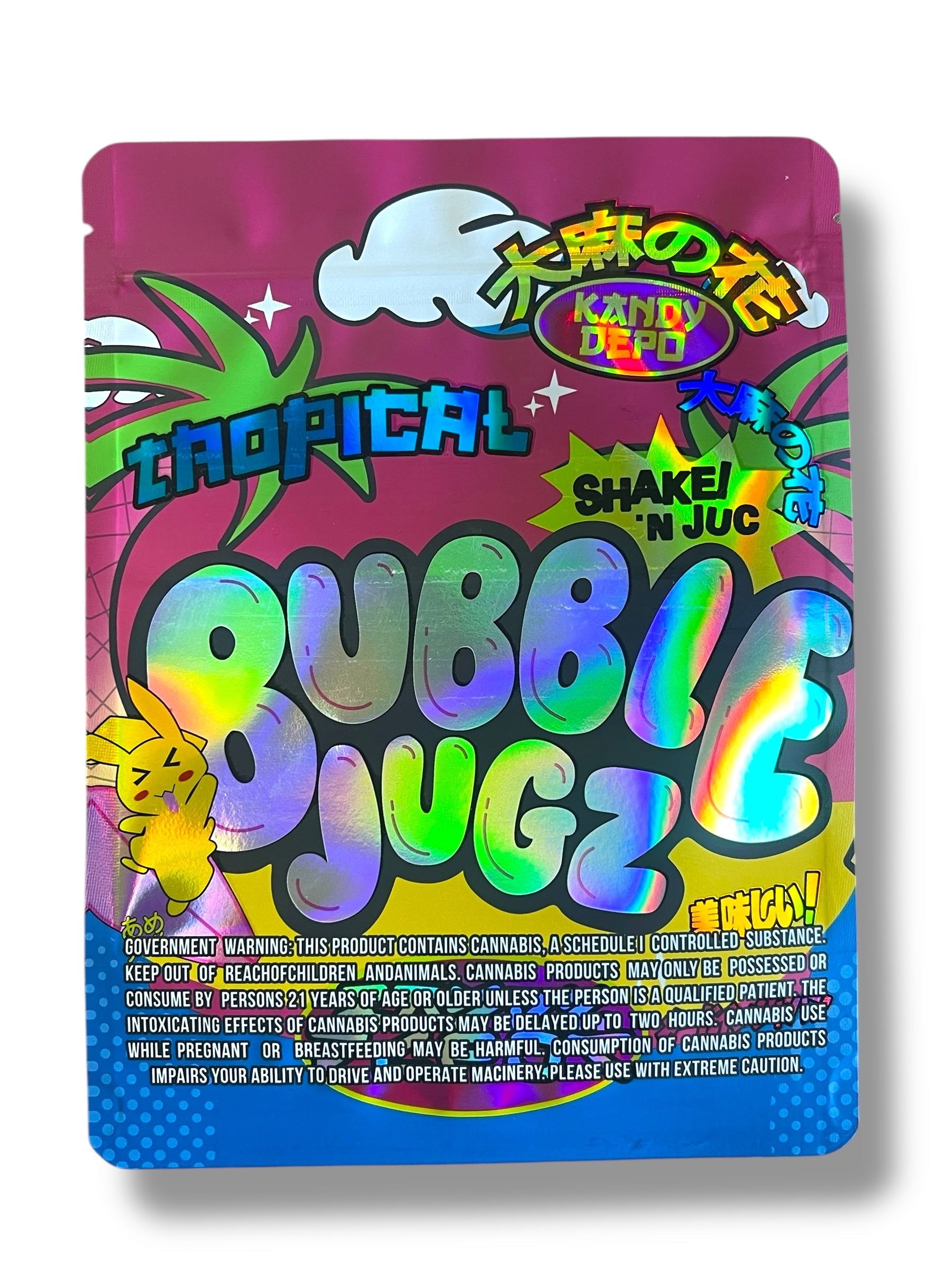 Kandy Depo Bubble Jugz 1 OZ 28G empty Mylar bag 1 ounce (50 Count)
