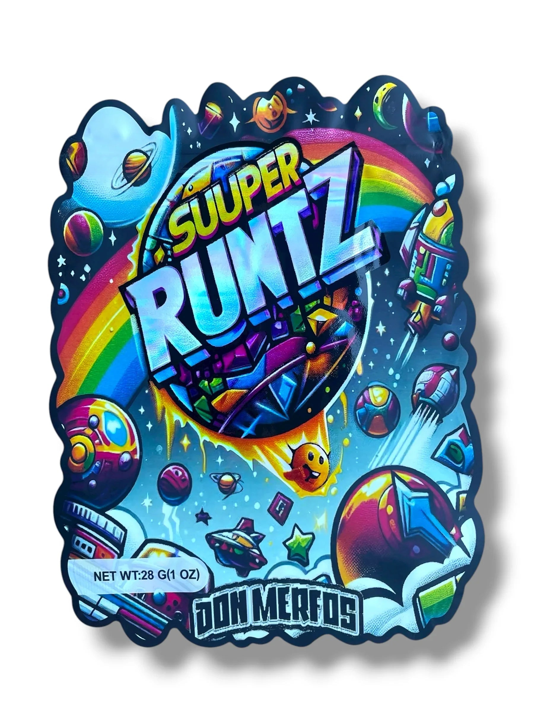 Super 1 OZ 28G Mylar empty Mylar bag 1 ounce (50 Count)