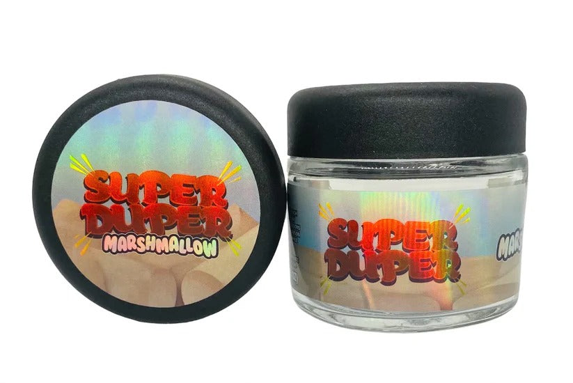 Super Duper Marshmallow Sprinklez 3.5g Glass Jars with Holographic Stickers