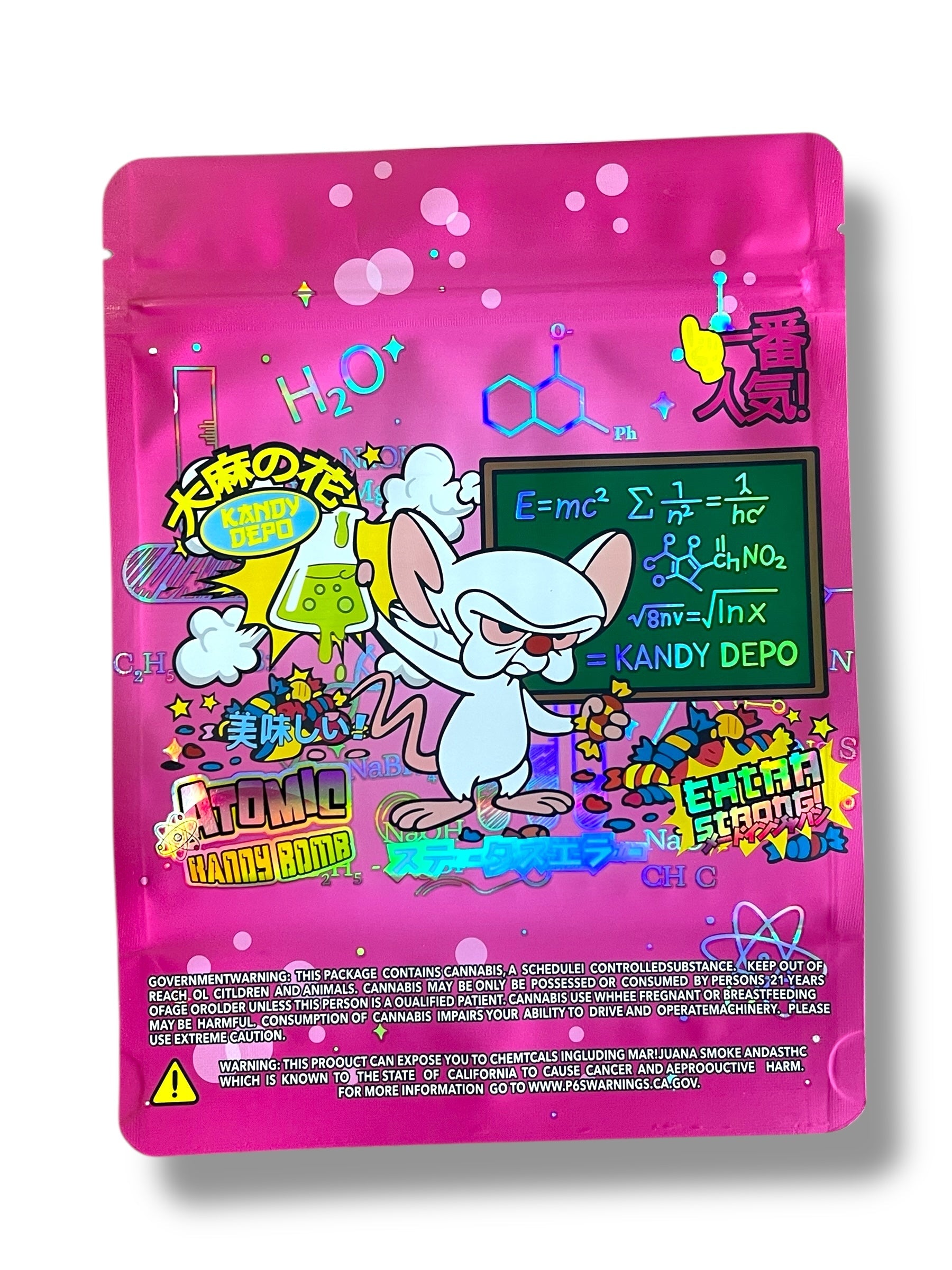 Kandy Depot Atomic 1 OZ 28G empty Mylar bag 1 ounce (50 Count)