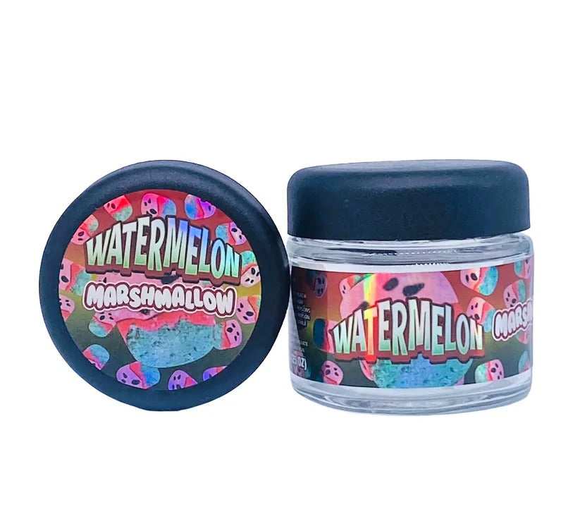 Watermelon Marshmallow Sprinklez 3.5g Glass Jars with Holographic Stickers