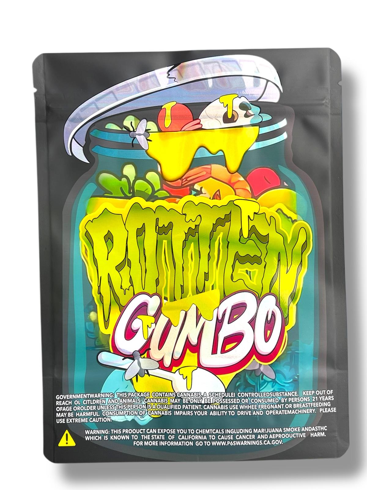 Rotten Gumbo 1 OZ 28G empty Mylar bag 1-ounce (50 Count)