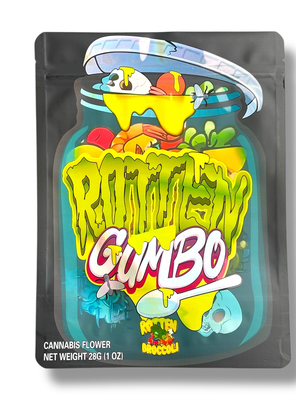 Rotten Gumbo 1 OZ 28G empty Mylar bag 1-ounce (50 Count)