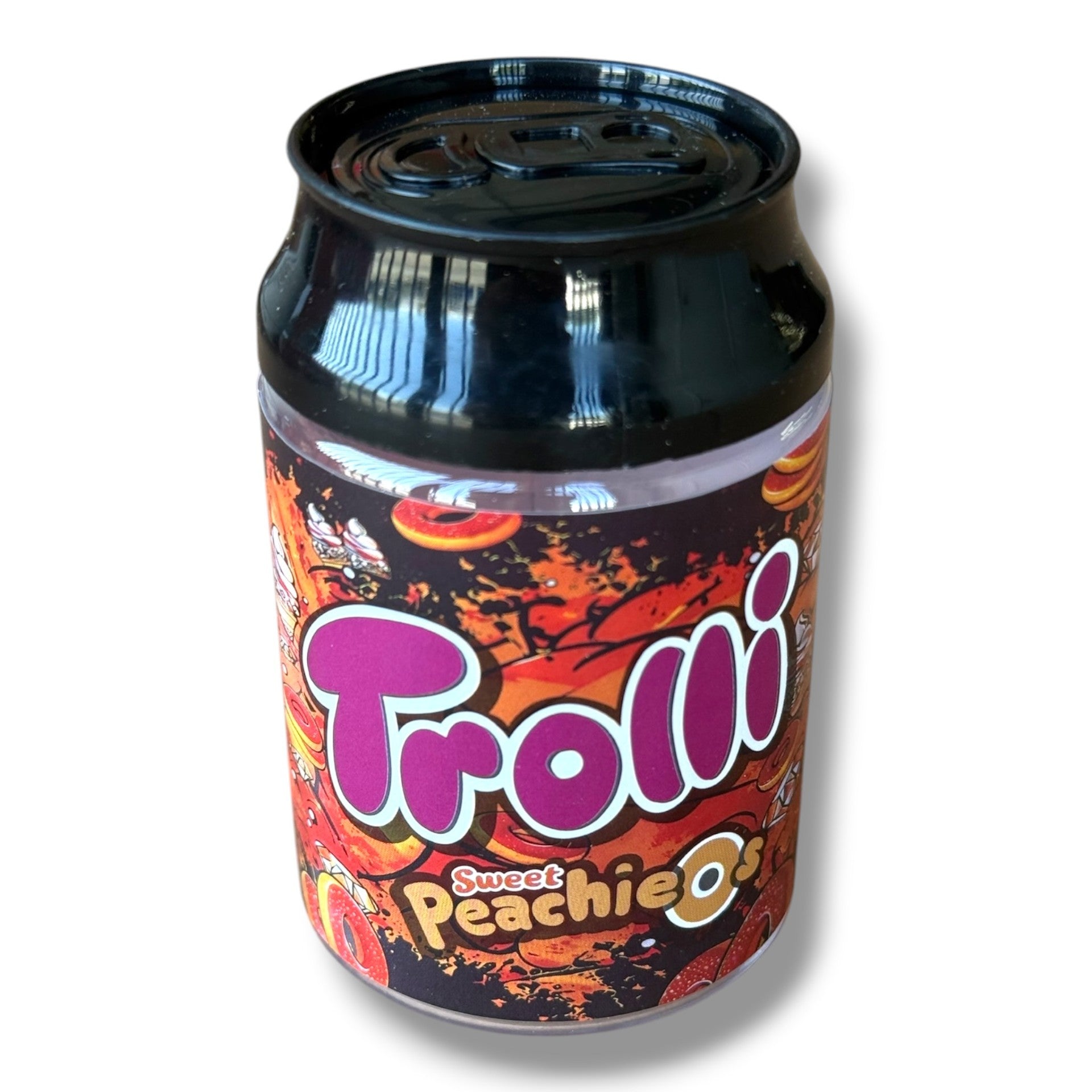 Trolli Sweet Peachieos 3.5g Cans - 8 cans in box