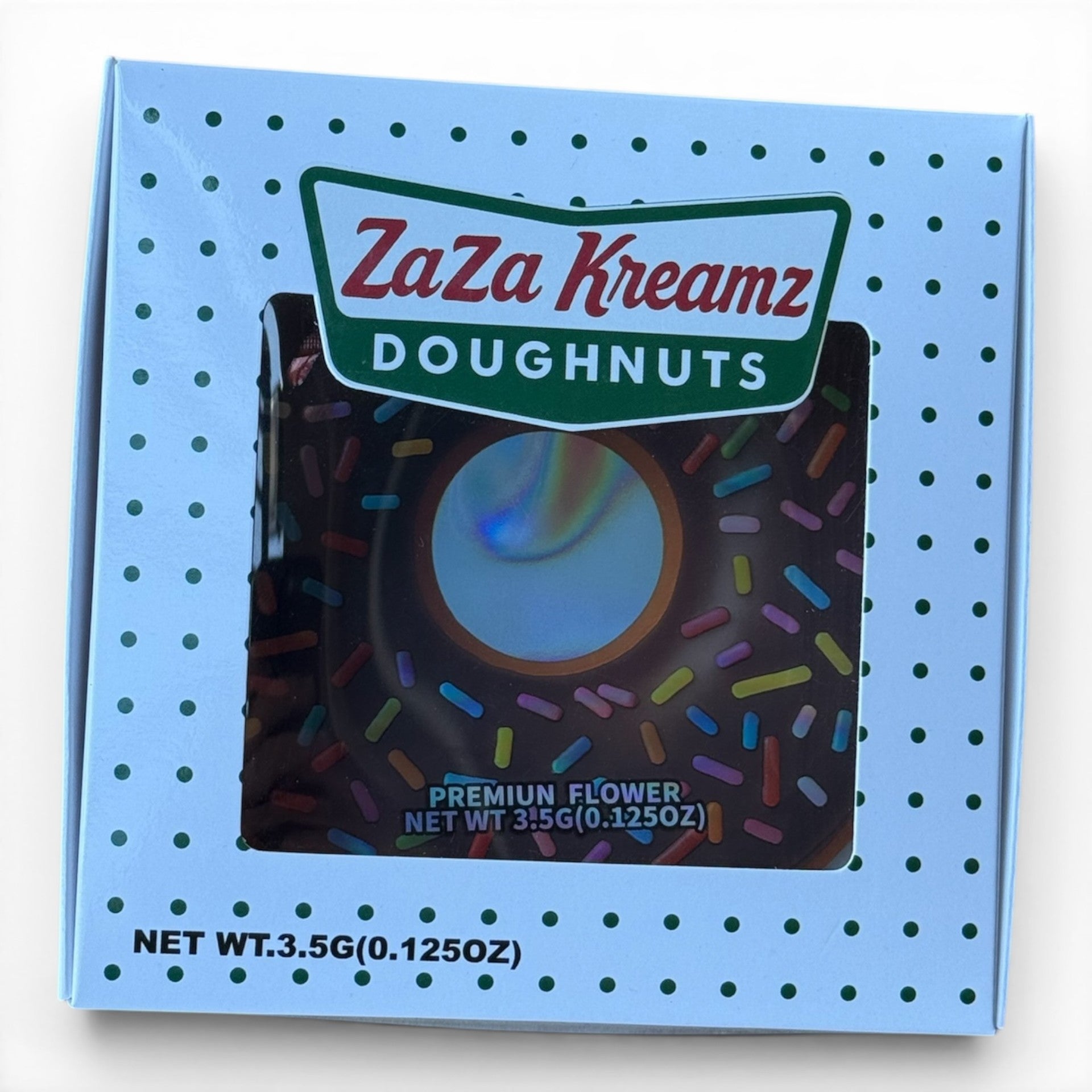 ZAZA Kreamz Doughnuts Sprinklez Mylar Bags with Boxes 3.5g Box Packaging