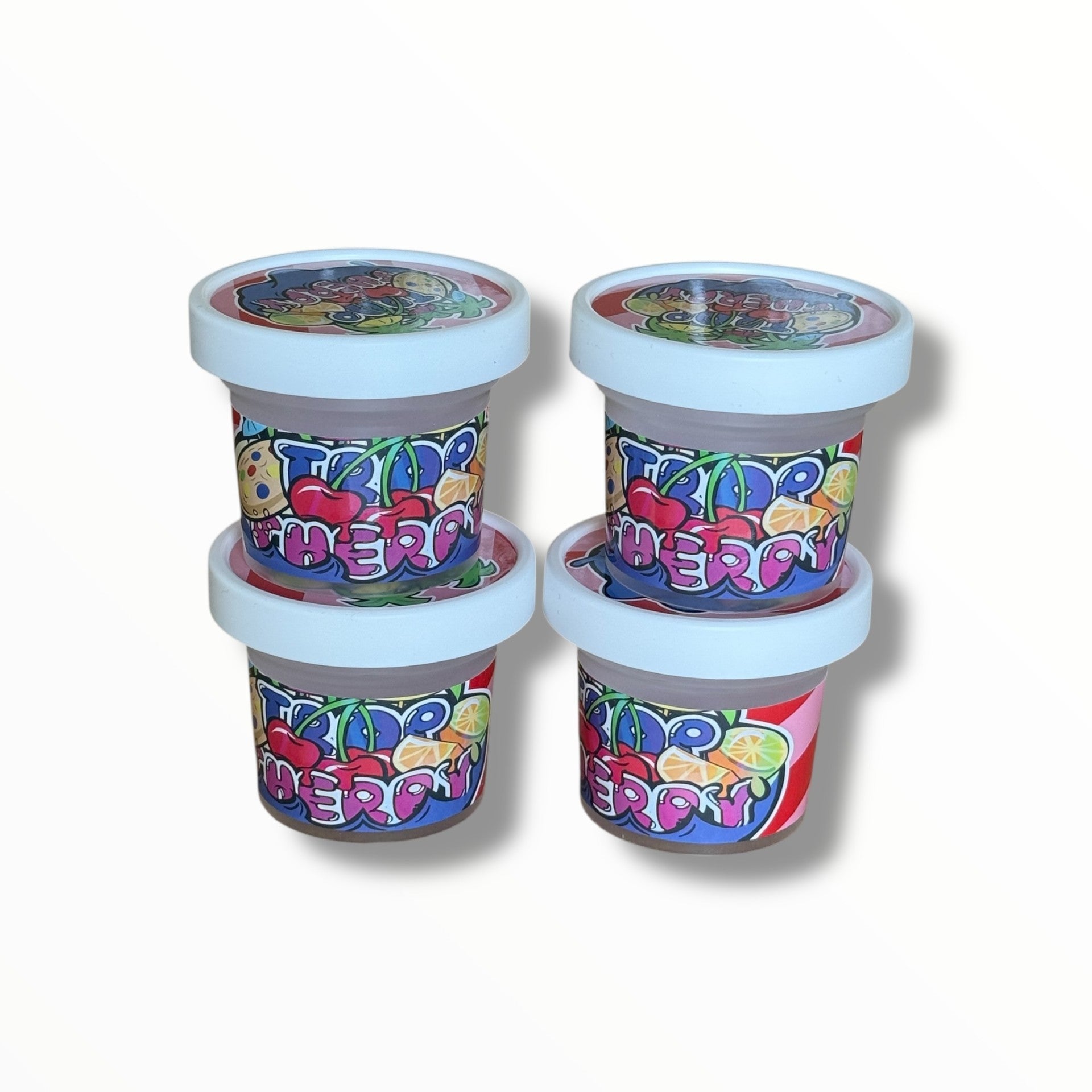 Ice Cream Style 3.5G Plastic Jars with Display Boxes – Packaging Only