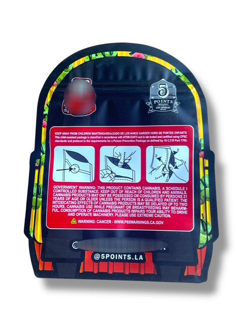 Backpack Boyz Black Cherry Guava Mylar Bags 3.5g shape bag