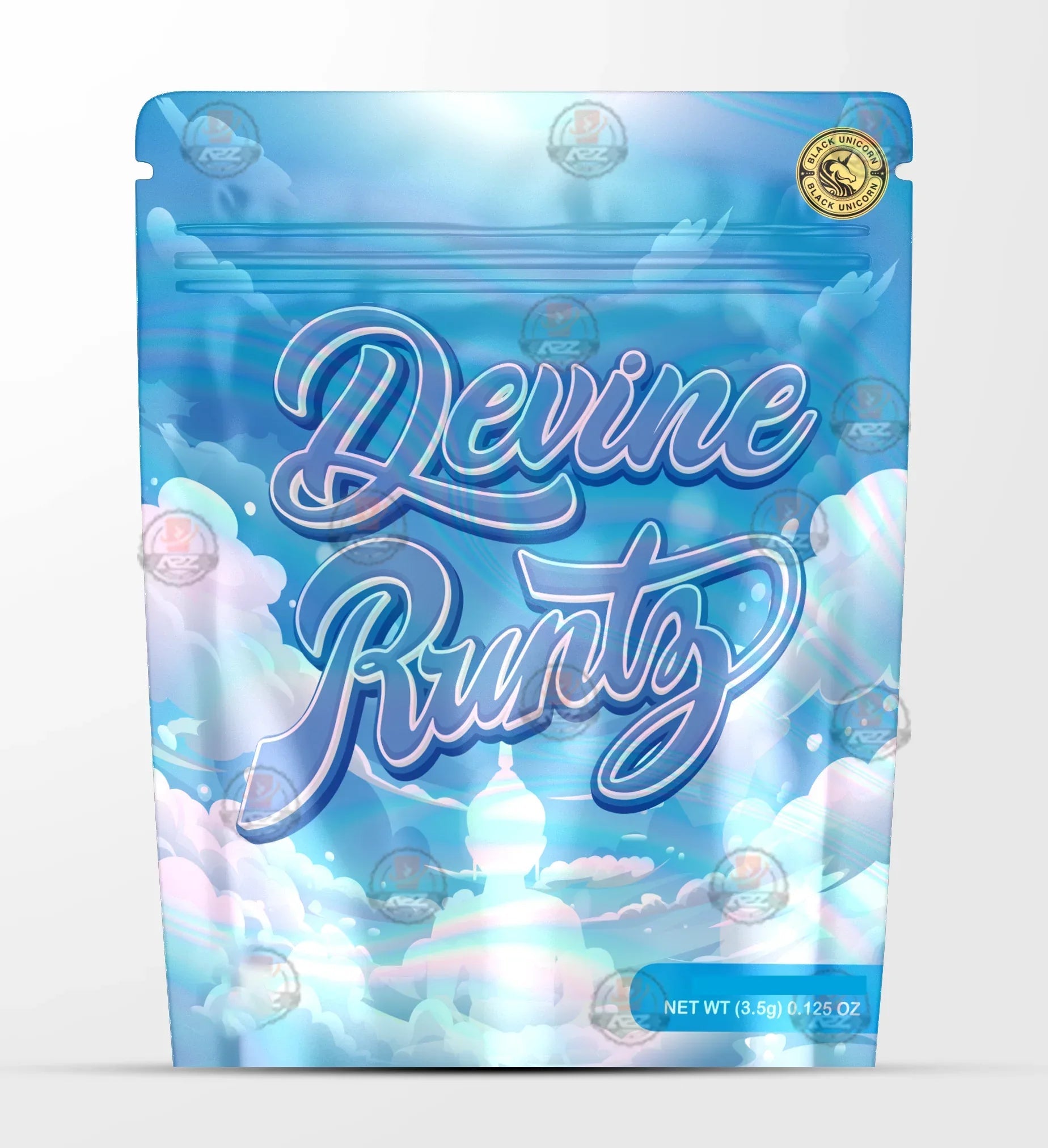 Devine Holographic Mylar bag 3.5g - Black Unicorn - Packaging only - Black Unicorn Hub