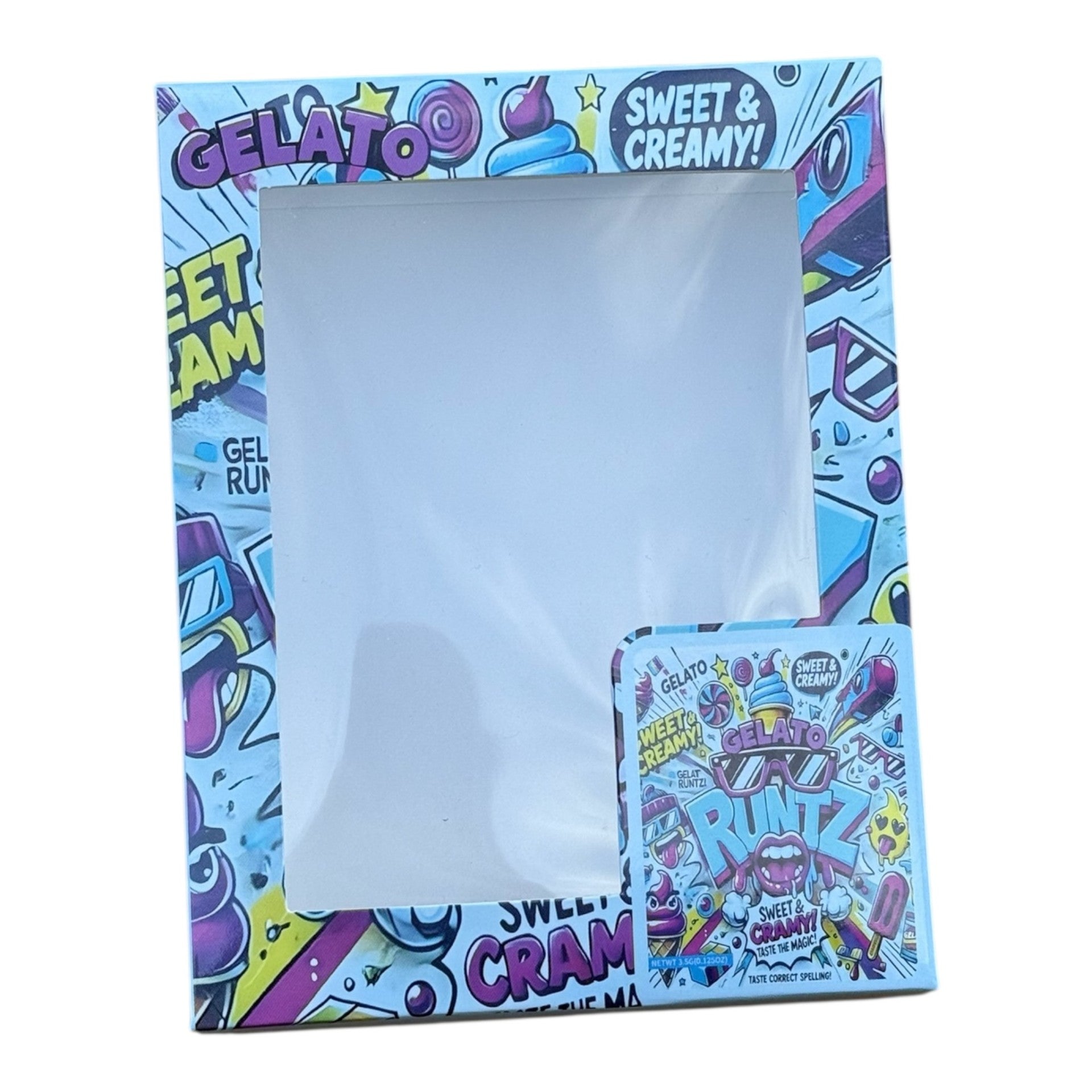 Gelato Runtz 3.5g Mylar Bags & Boxes with Window