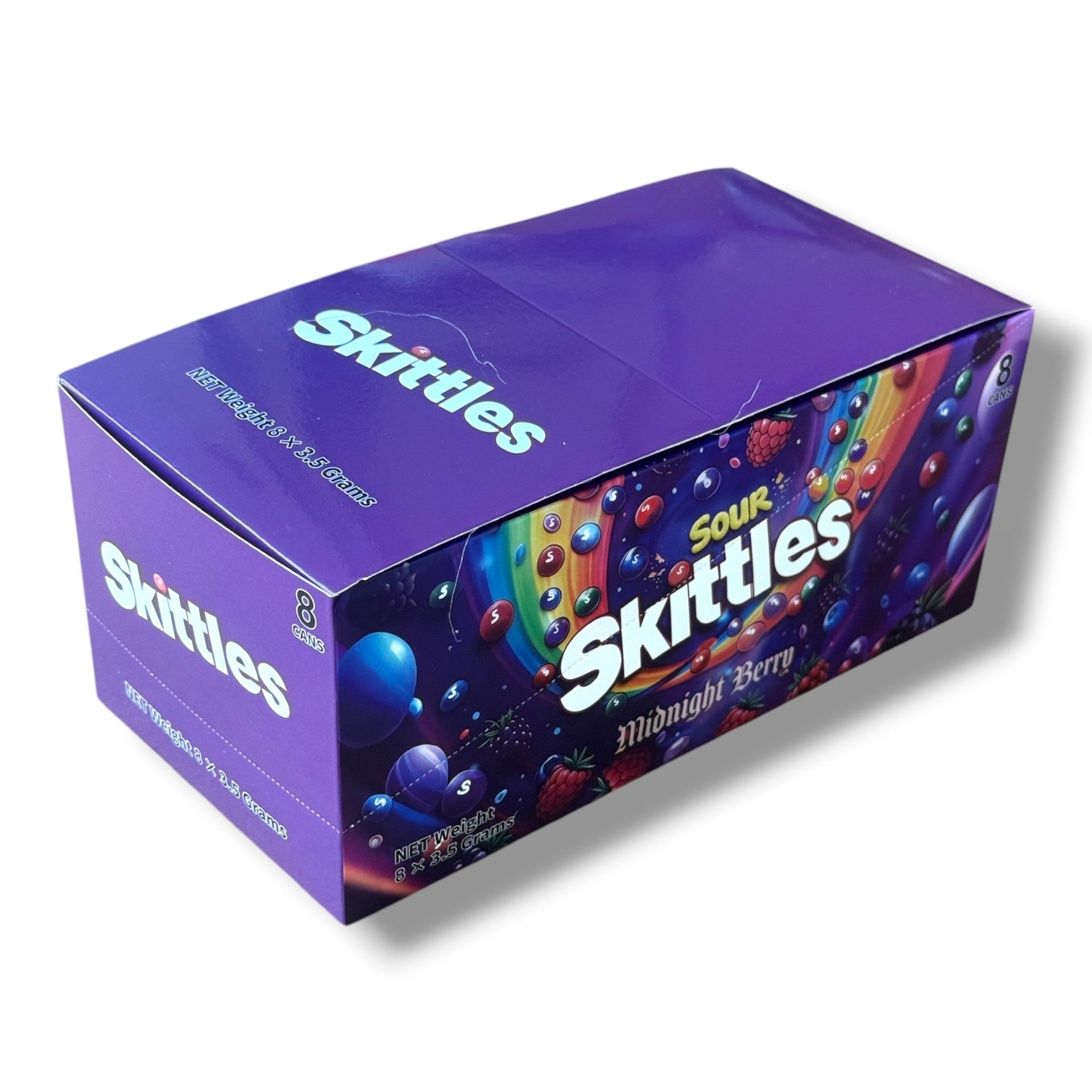 Sour Skittles Midnight Berry 3.5g Cans - 8 cans in box