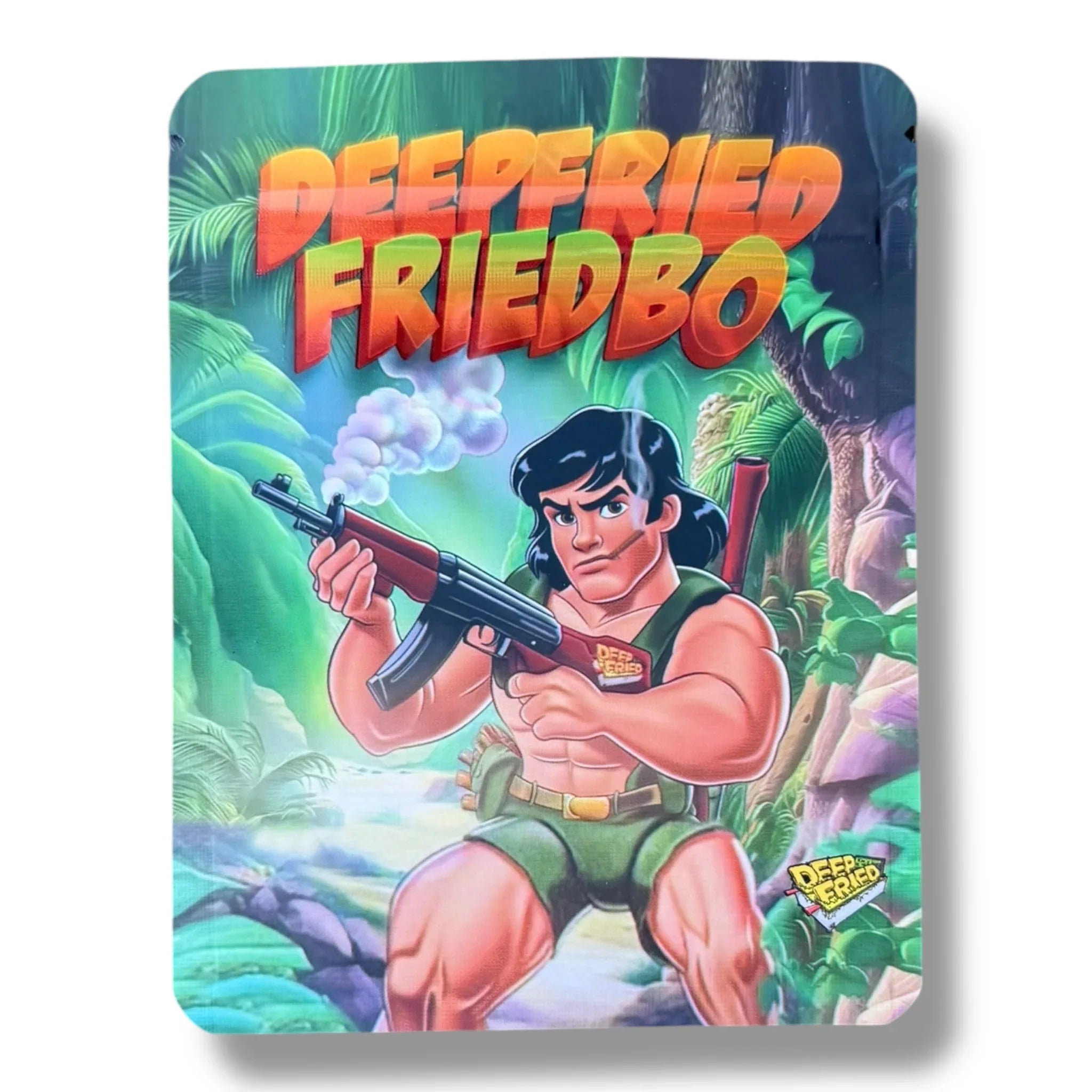 Deep Fried Friedbo 3.5g Sticker Mylar Bag- Packaging Only - Black Unicorn Hub