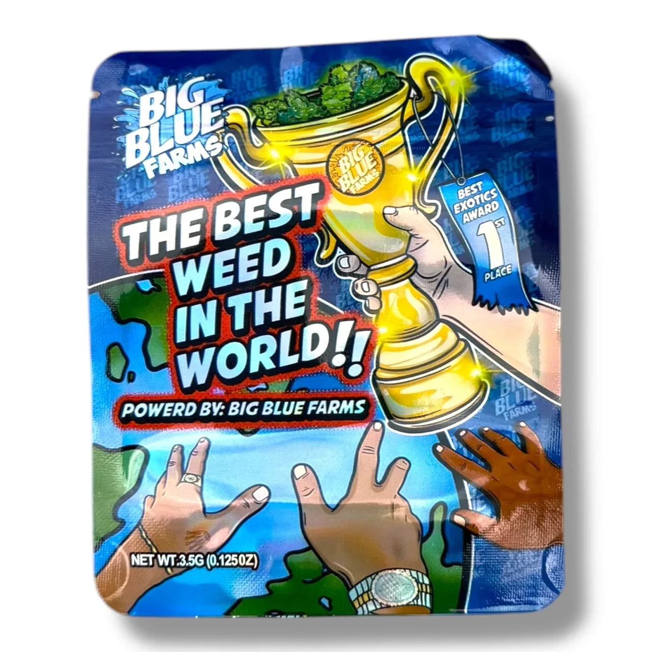Big Blue farms The Best 1St Place Mylar Bags with Boxes 3.5g Box Packaging - Black Unicorn Hub