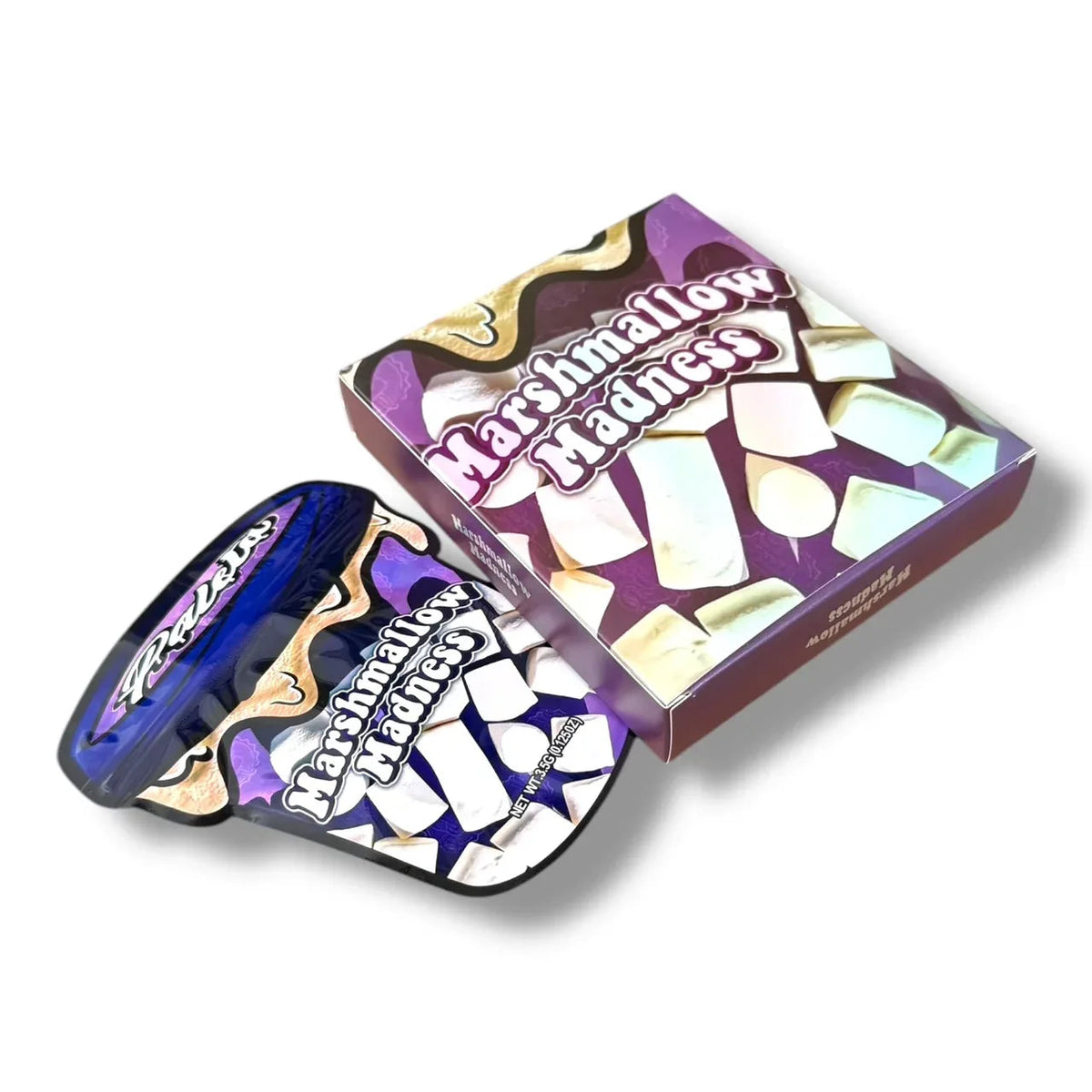 Marshmallow Madness Mylar Bags with Boxes 3.5g Box Packaging - Black Unicorn Hub